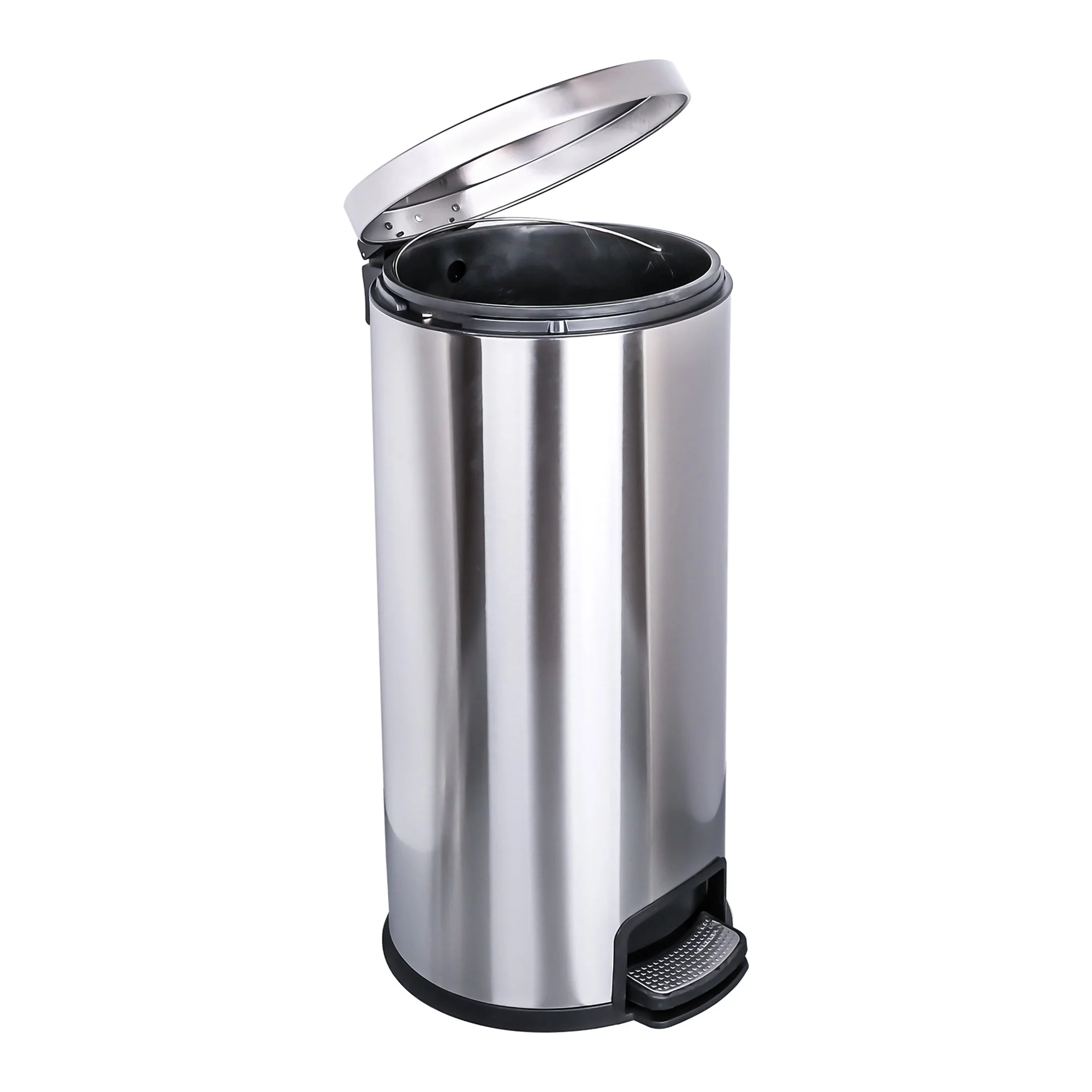 McKesson Brand McKesson Trash Can, Stainless Steel, Round, 8 Gallons, 12 x 26.77 Inch - Image 2