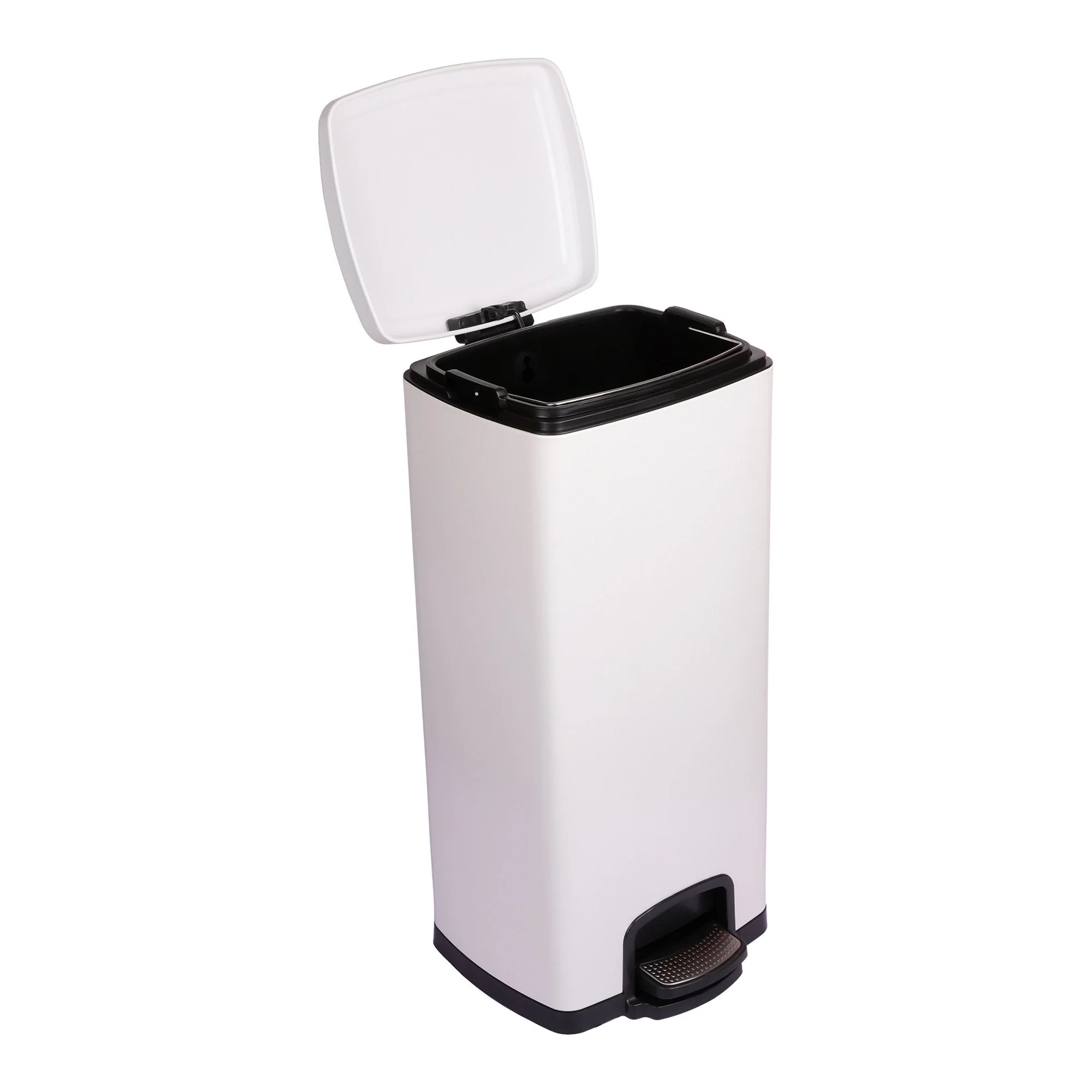 McKesson Brand McKesson White Square Step-On Trash Can, 8 gallon - Image 2
