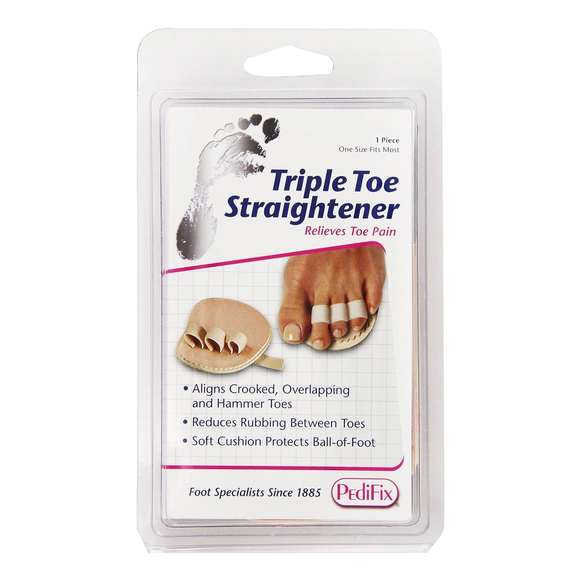 Pedifix Triple Toe Straightener PediFix One Size Fits Most Pull-On Right Foot