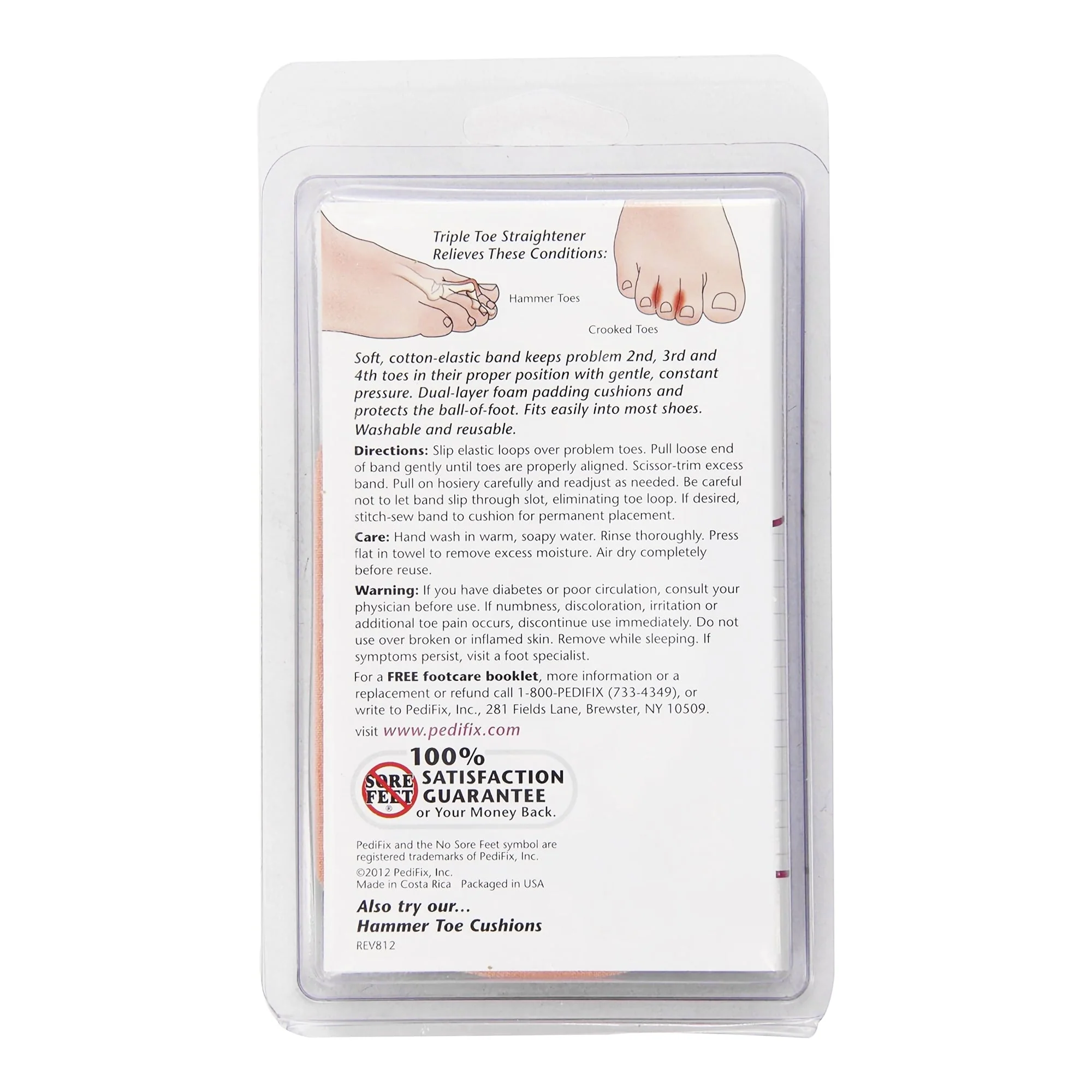 Pedifix Triple Toe Straightener PediFix One Size Fits Most Pull-On Right Foot - Image 2