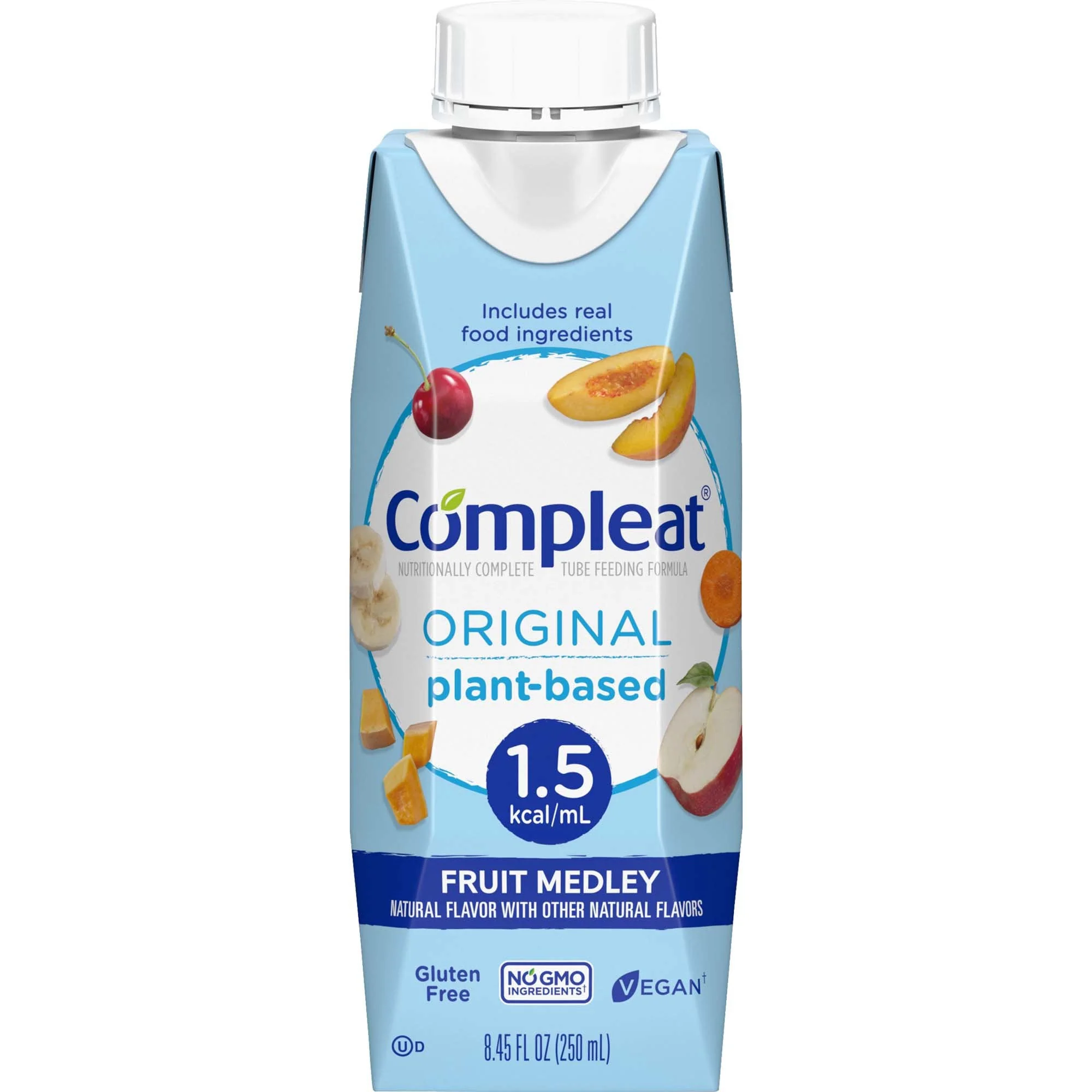 Nestle Healthcare Nutrition Compleat 1.5 Original Plant-Based Tube Feeding Formula, Fruit Medley, 250 mL (24/CS)