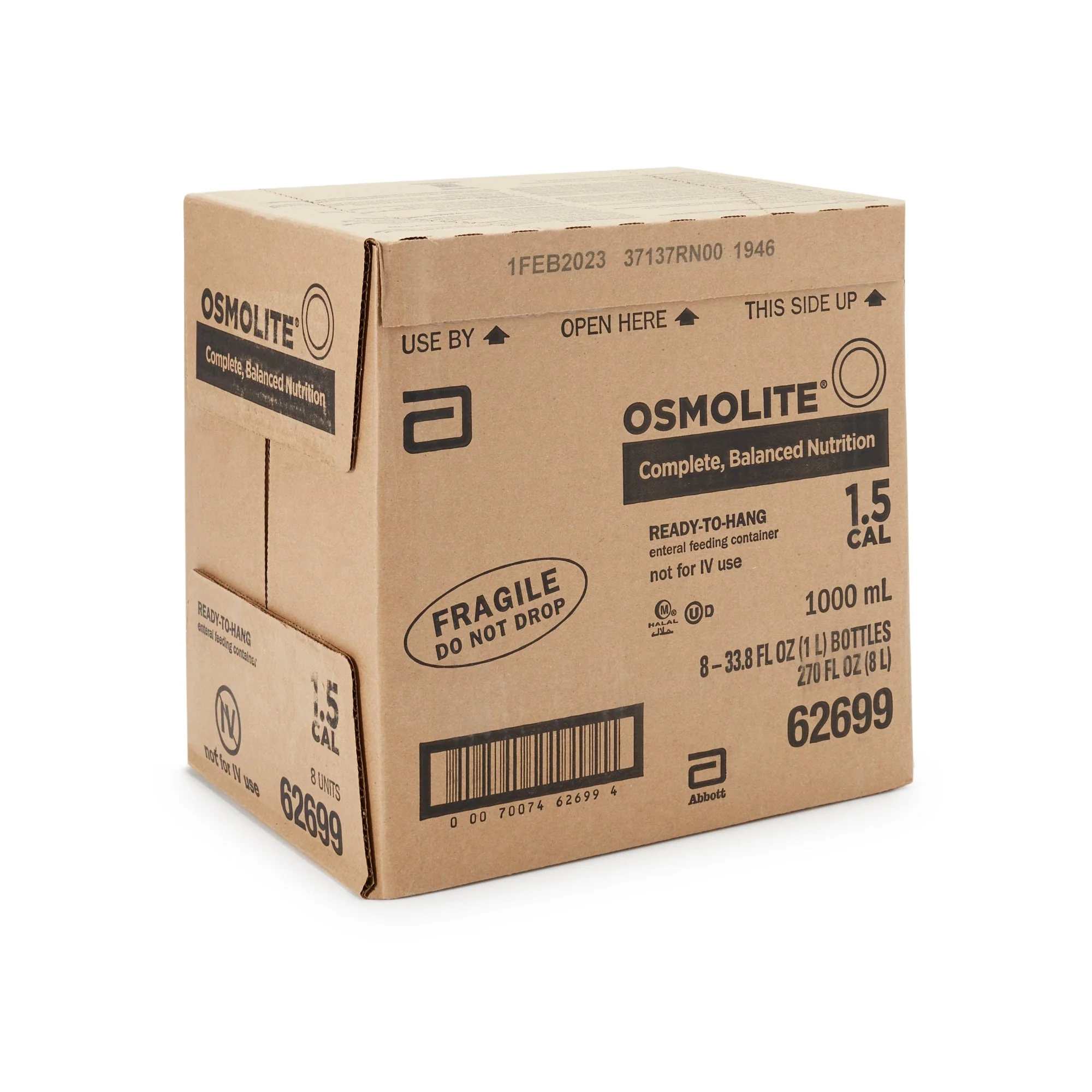 Abbott Nutrition Osmolite 1.5 Cal Tube Feeding Formula, 33.8-ounce bottle (8/CS) - Image 2