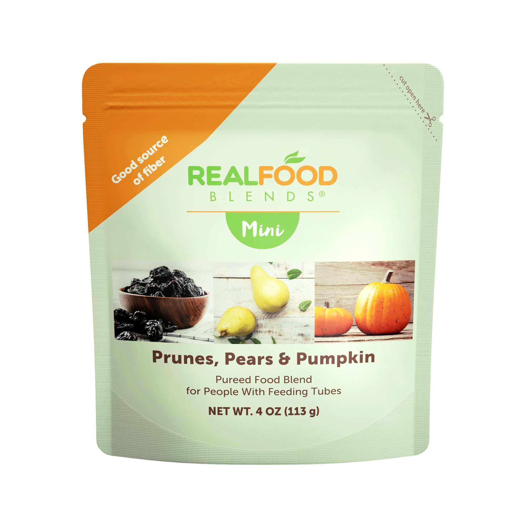 Nutritionals Medicinals Tube Feeding Formula Real Food Blends Mini Prunes / Pears / Pumpkin Flavor Liquid 4 oz. Pouch (12/CS)