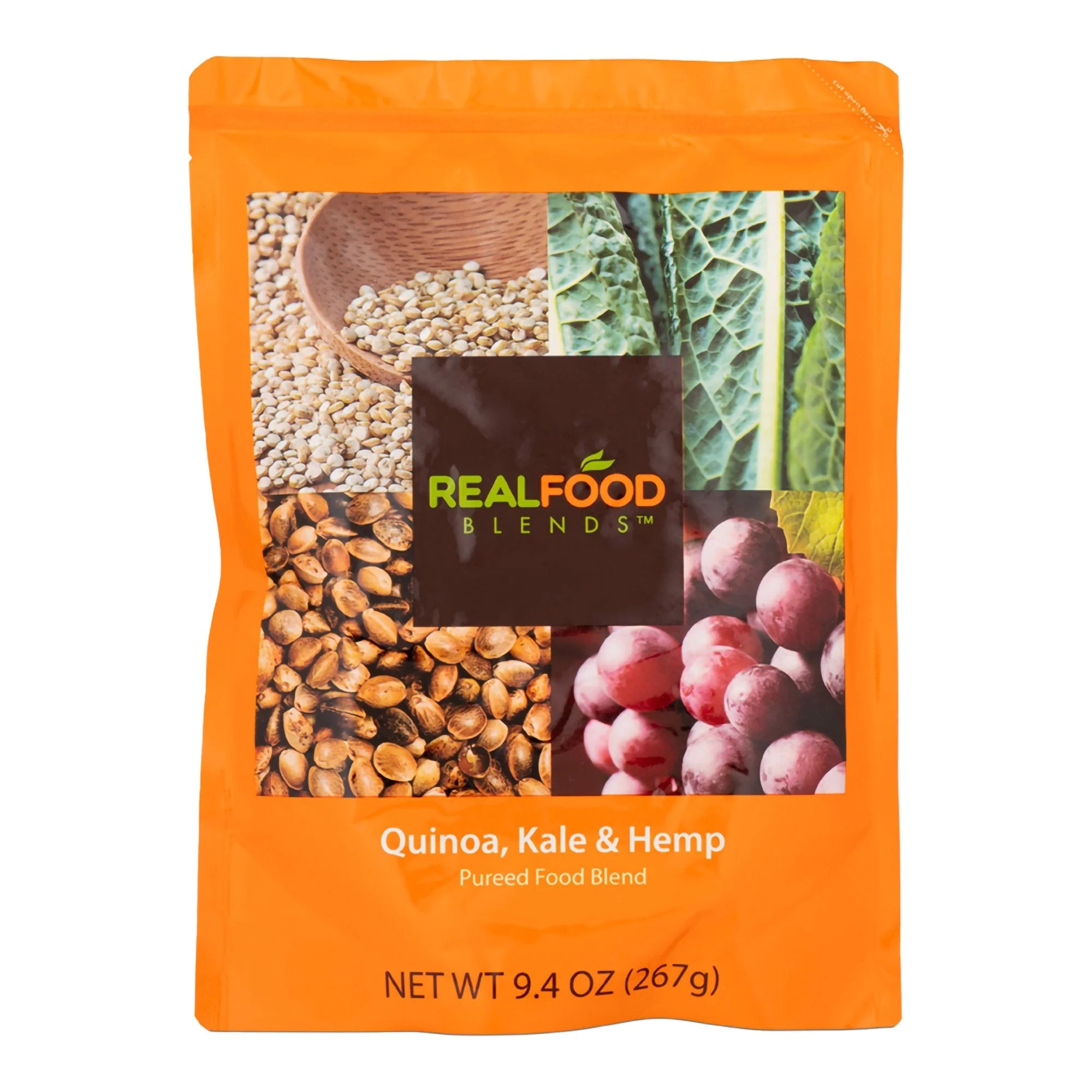 Nutritionals Medicinals Real Food Blends Quinoa, Kale & Hemp Pureed Food Blend for Tube Feed, 9.4-ounce (12/CS)