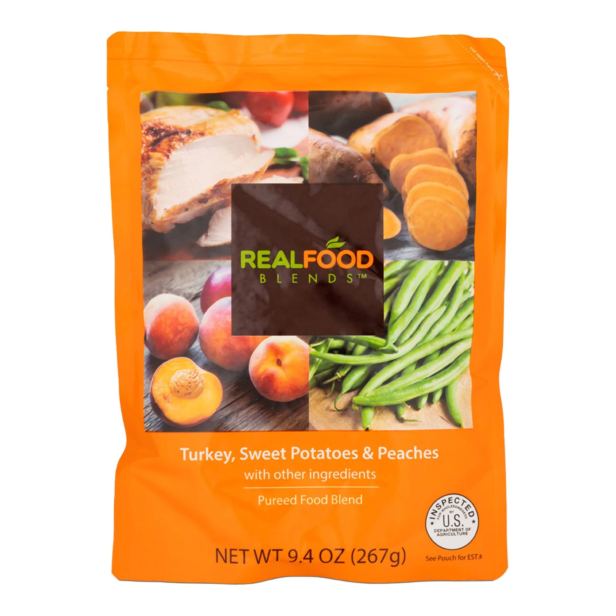 Nutritionals Medicinals Real Food Blends Turkey, Sweet Potatoes & Peaches Puree Blend for Tube Feeding (12/CS)