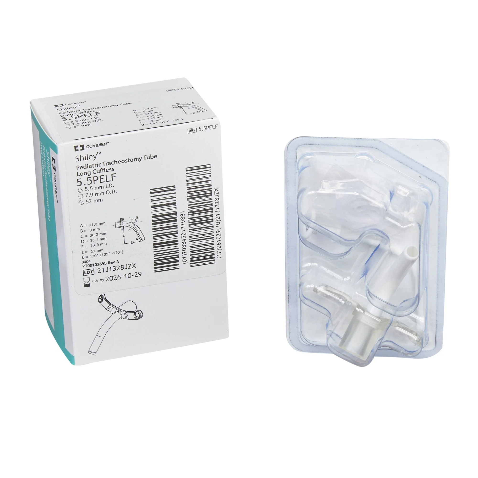 Uncuffed Tracheostomy Tube Shiley Pediatric Size Pediatric