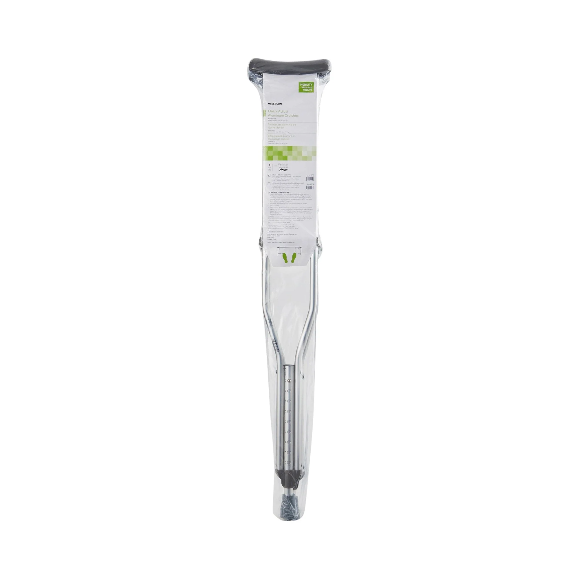McKesson Brand McKesson Underarm Crutches for Adults 5'2" – 5'10" (8/CS) - Image 2
