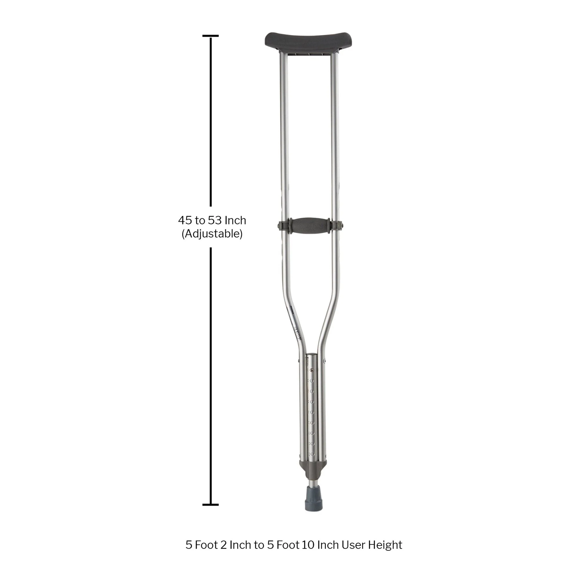 McKesson Brand McKesson Underarm Crutches for Adults 5'2" – 5'10" (8/CS) - Image 3
