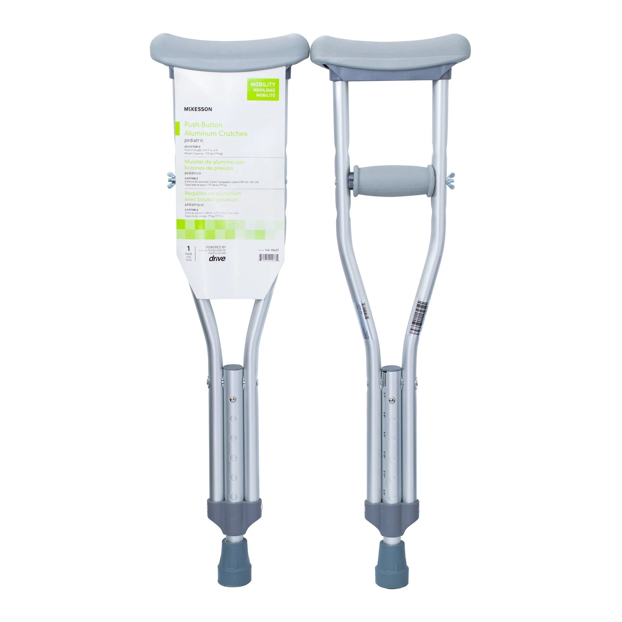 McKesson Brand McKesson Underarm Crutches for Children 3'7" to 4' (10/CS)