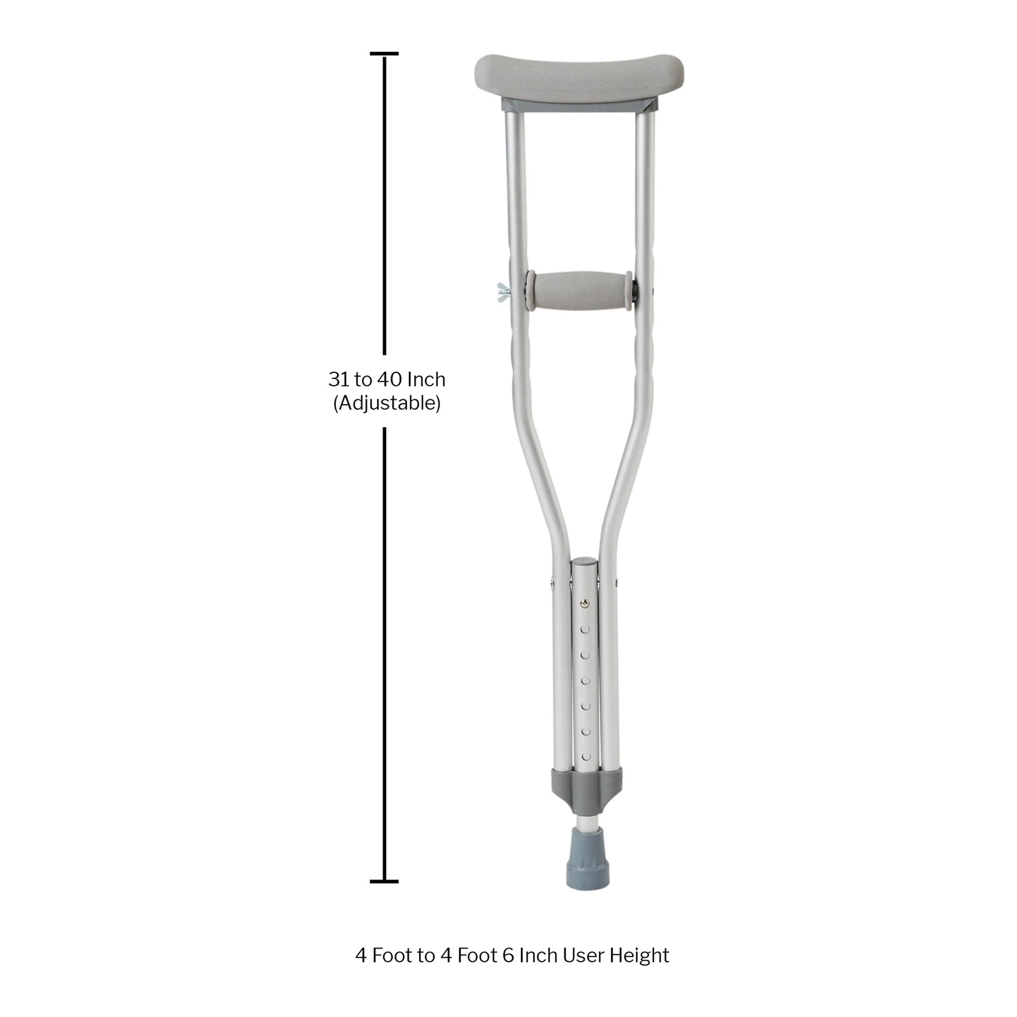 McKesson Brand McKesson Underarm Crutches for Children 4' – 4'6" - Image 3