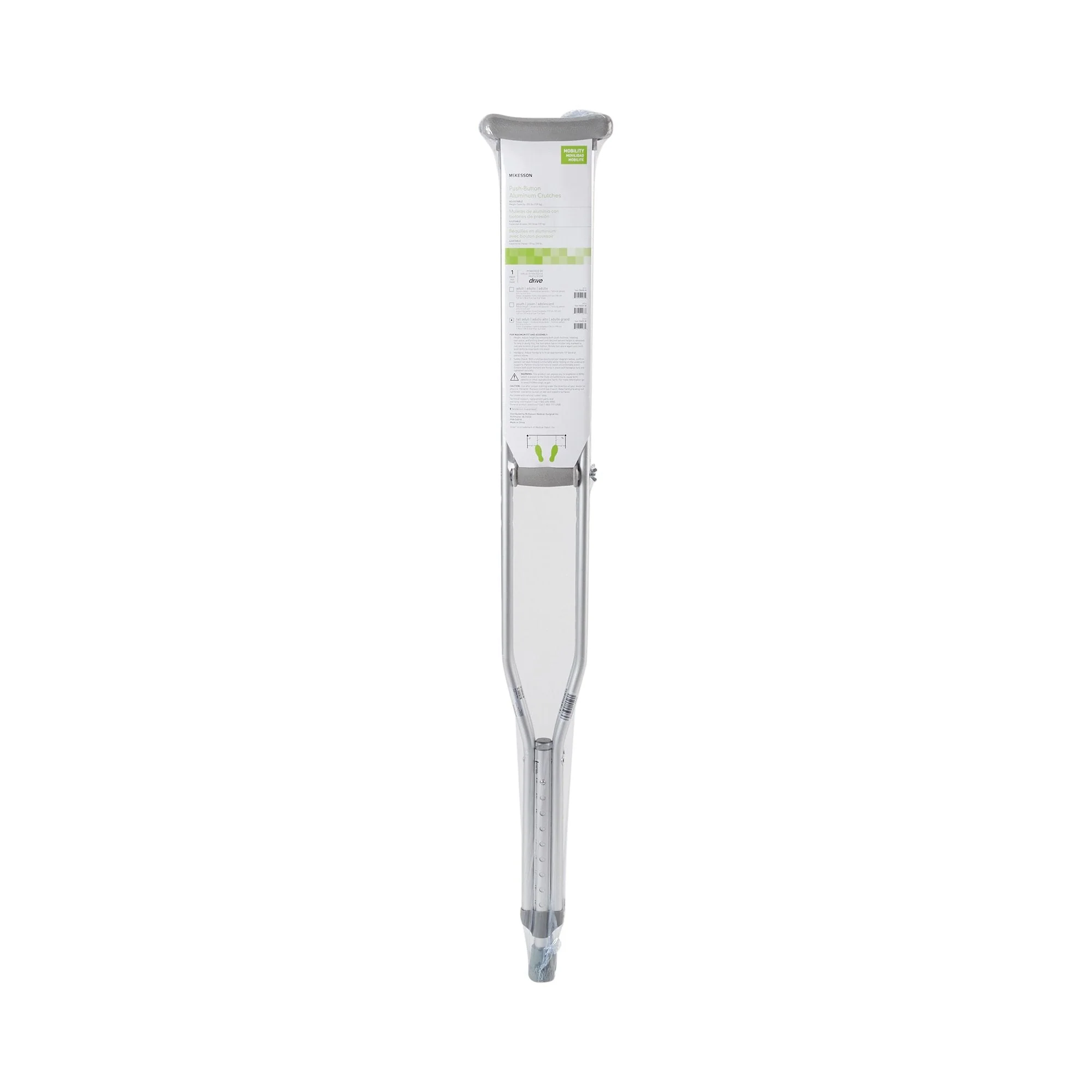 McKesson Brand McKesson Underarm Crutches for Adults 5'10" – 6'6" (8/CS) - Image 2