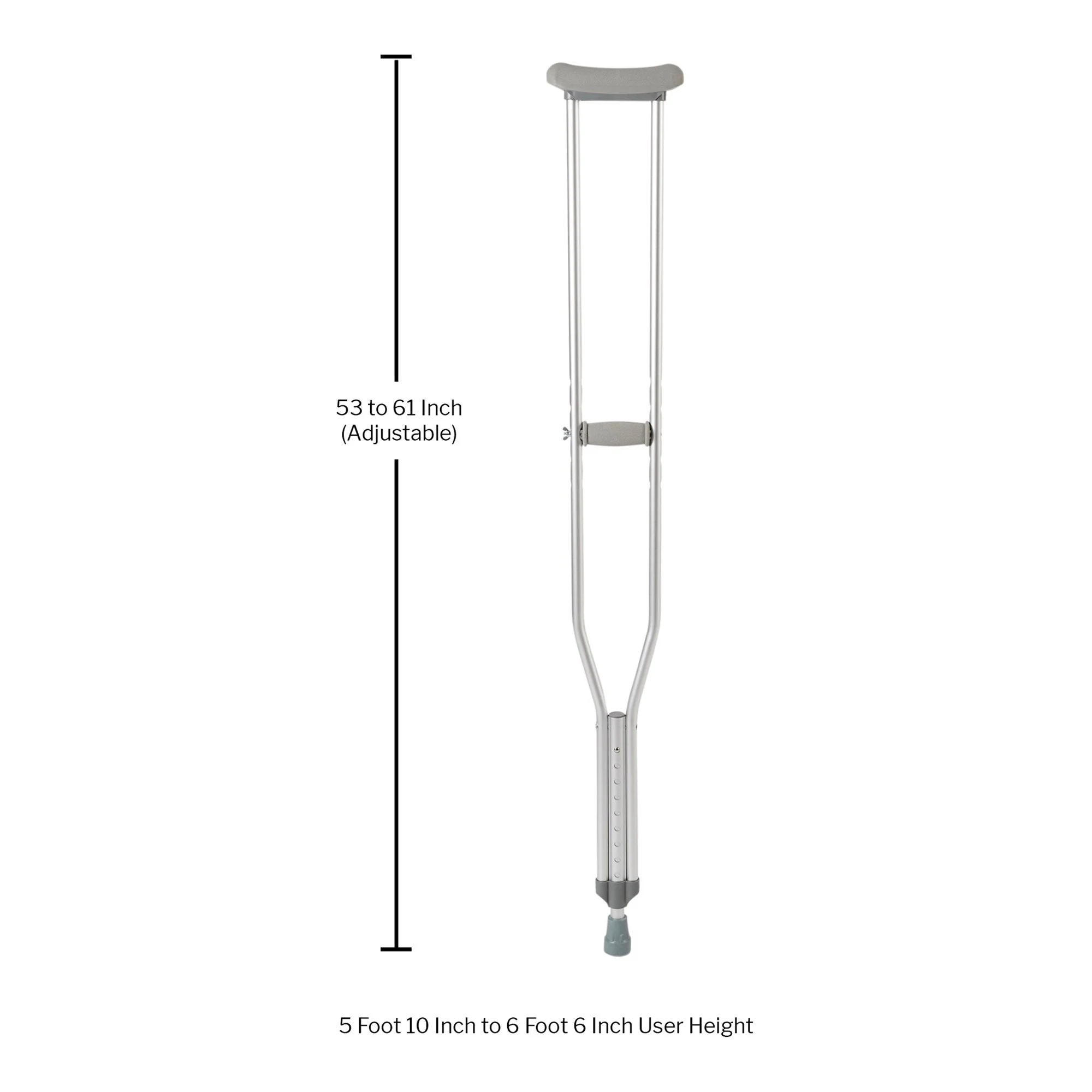 McKesson Brand McKesson Underarm Crutches for Adults 5'10" – 6'6" (8/CS) - Image 3