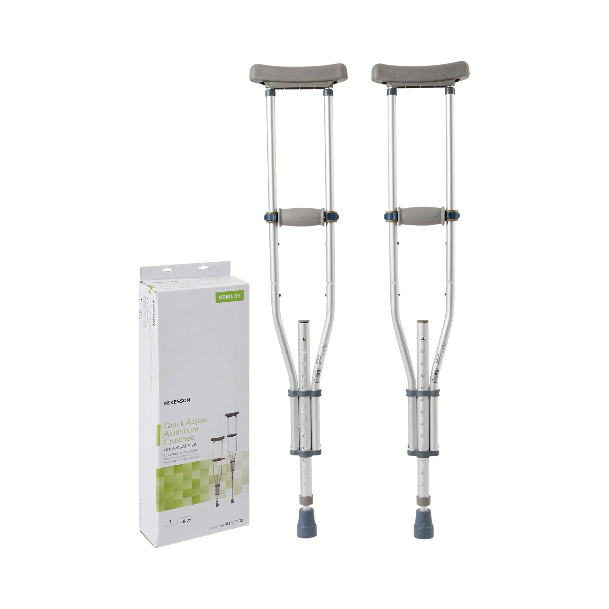 McKesson Brand McKesson Underarm Crutches, 4'6" – 6'6" (8/CS) - Image 2