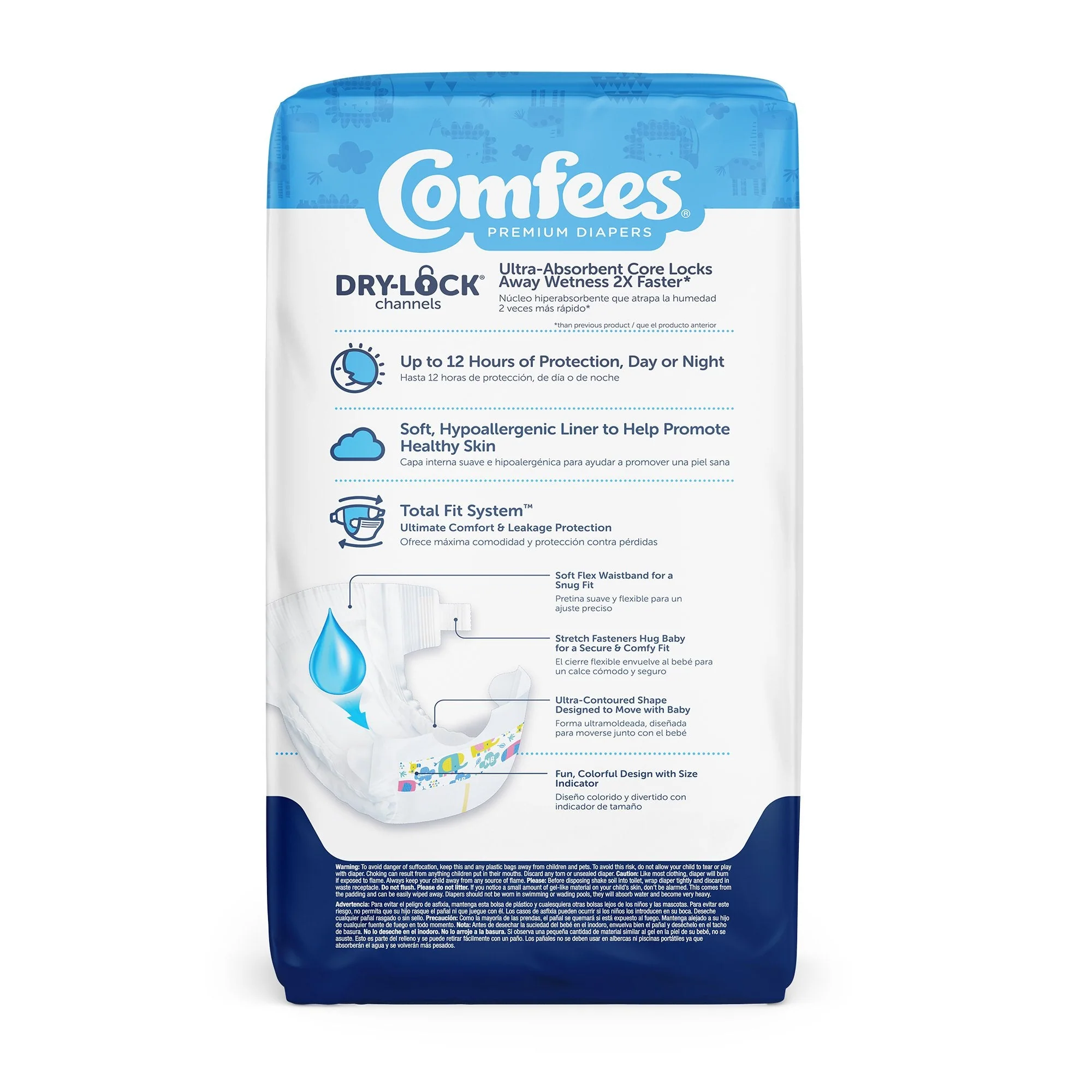Attends Healthcare Products Attends Comfees Premium Baby Diapers, Unisex, Tab Closure, Newborn (168/CS) - Image 3