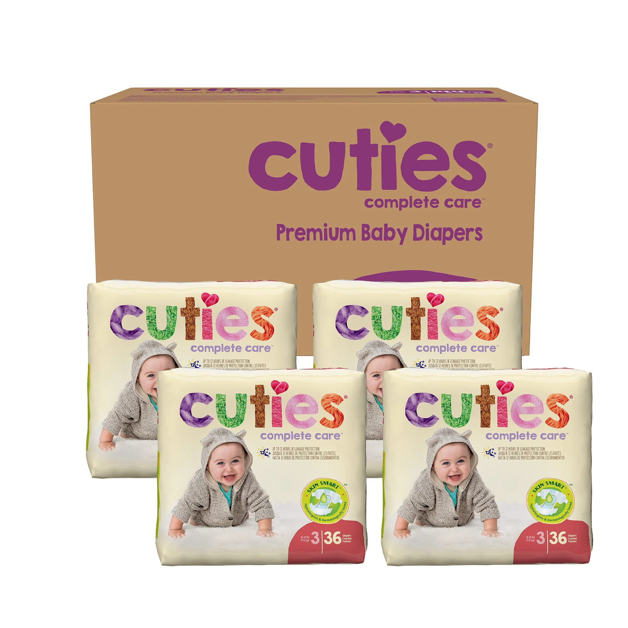 First Quality Products LLC Cuties Premium Diaper, Size 3 (4/CS) - Image 2