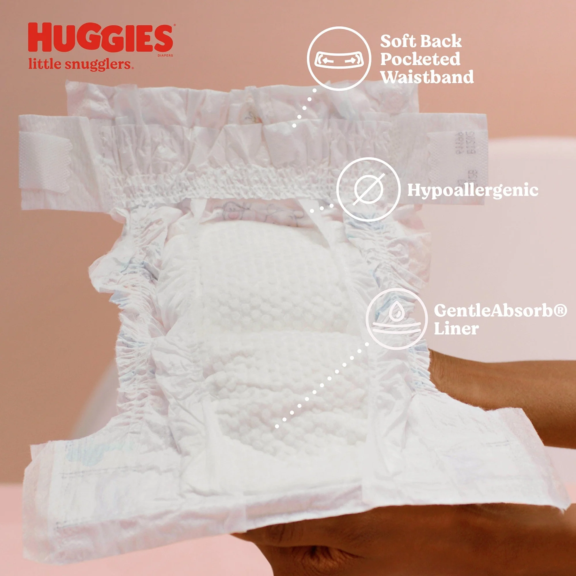 Kimberly Clark Huggies Little Snugglers Diaper, Newborn (288/CS) - Image 3