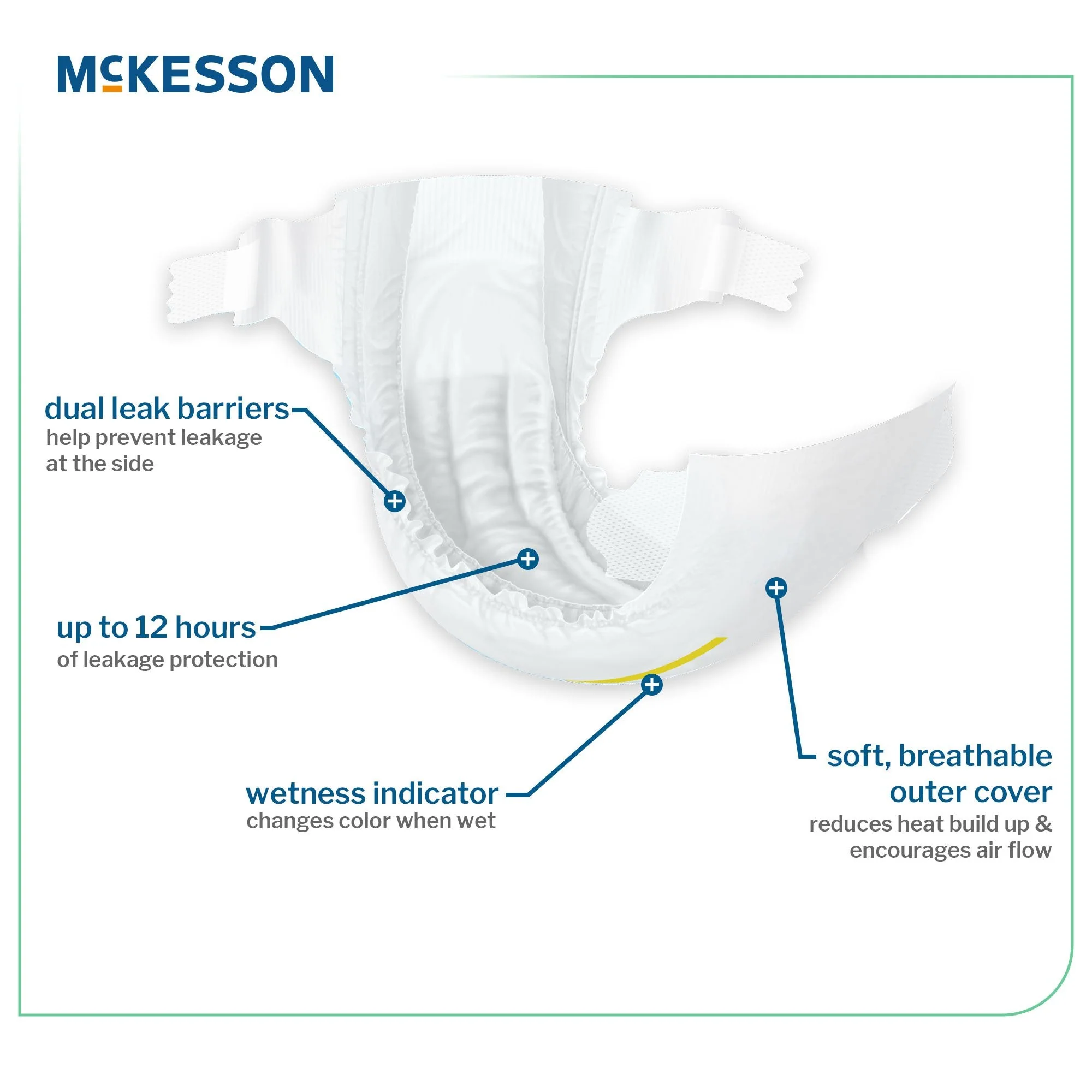 McKesson Brand McKesson Baby Diapers for Newborn Infants weighing up to 10 lbs. (120/CS) - Image 3