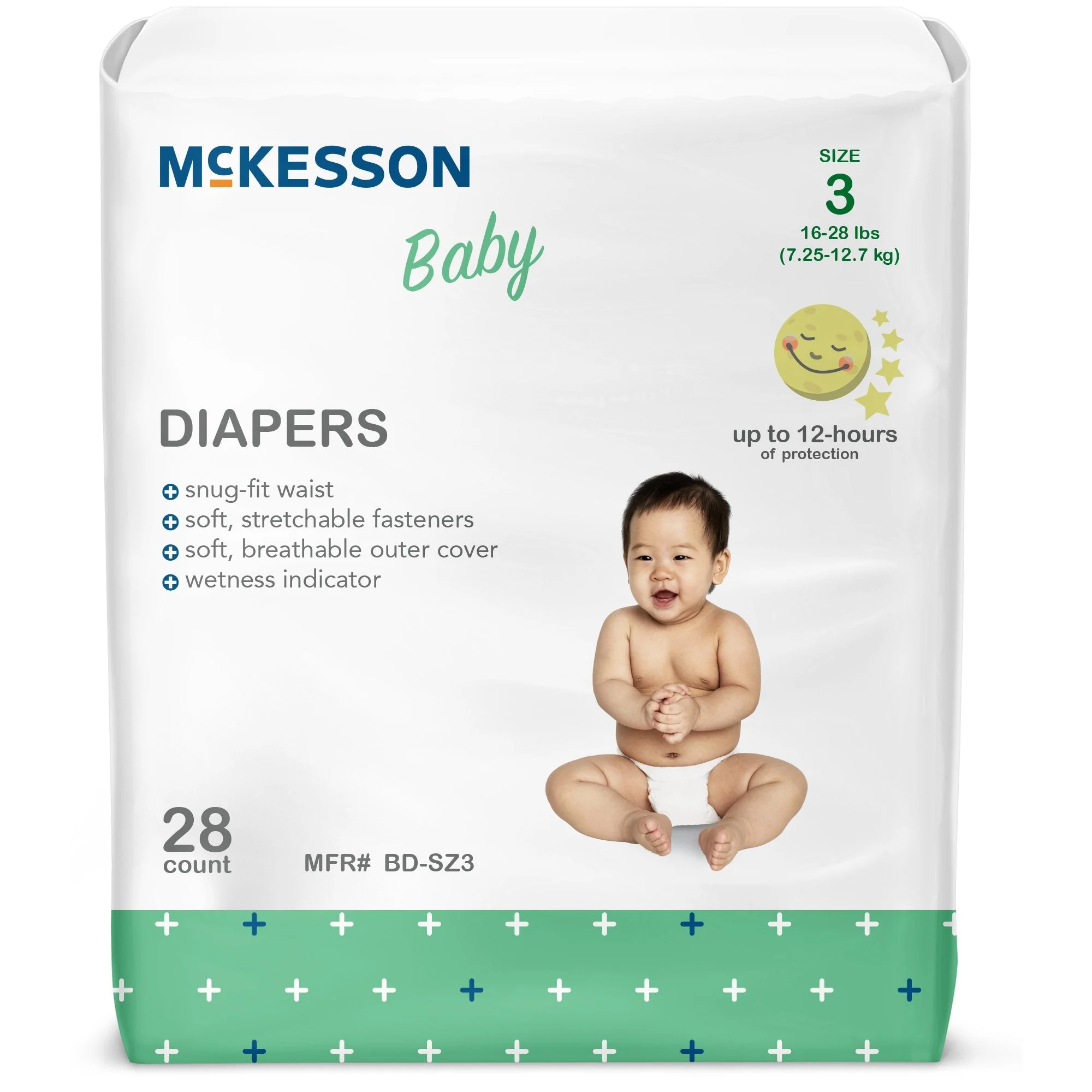 McKesson Brand McKesson Baby Diapers, Size 3 for Babies weighing 16 – 28 lbs. (4/CS)