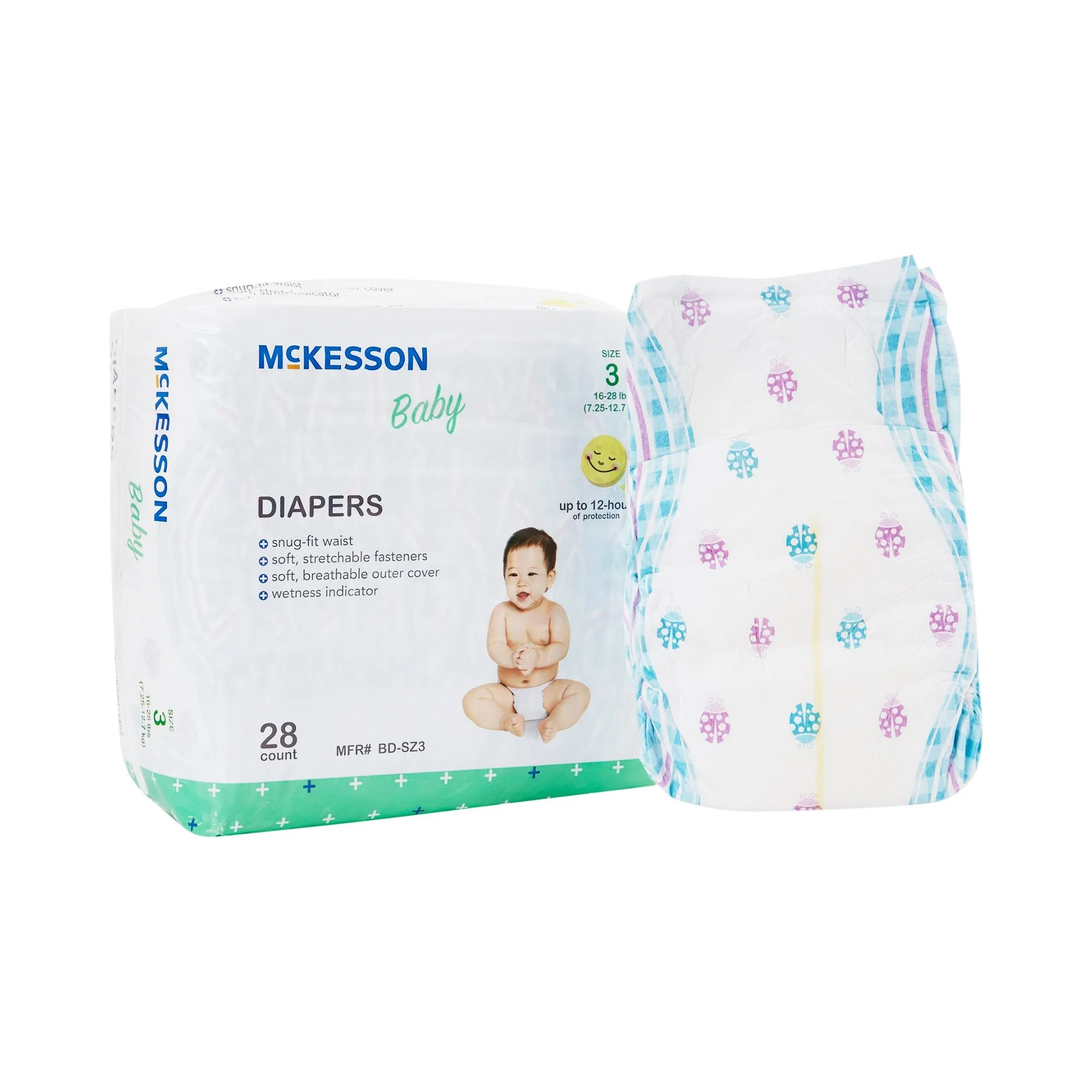 McKesson Brand McKesson Baby Diapers, Size 3 for Babies weighing 16 – 28 lbs. (4/CS) - Image 5