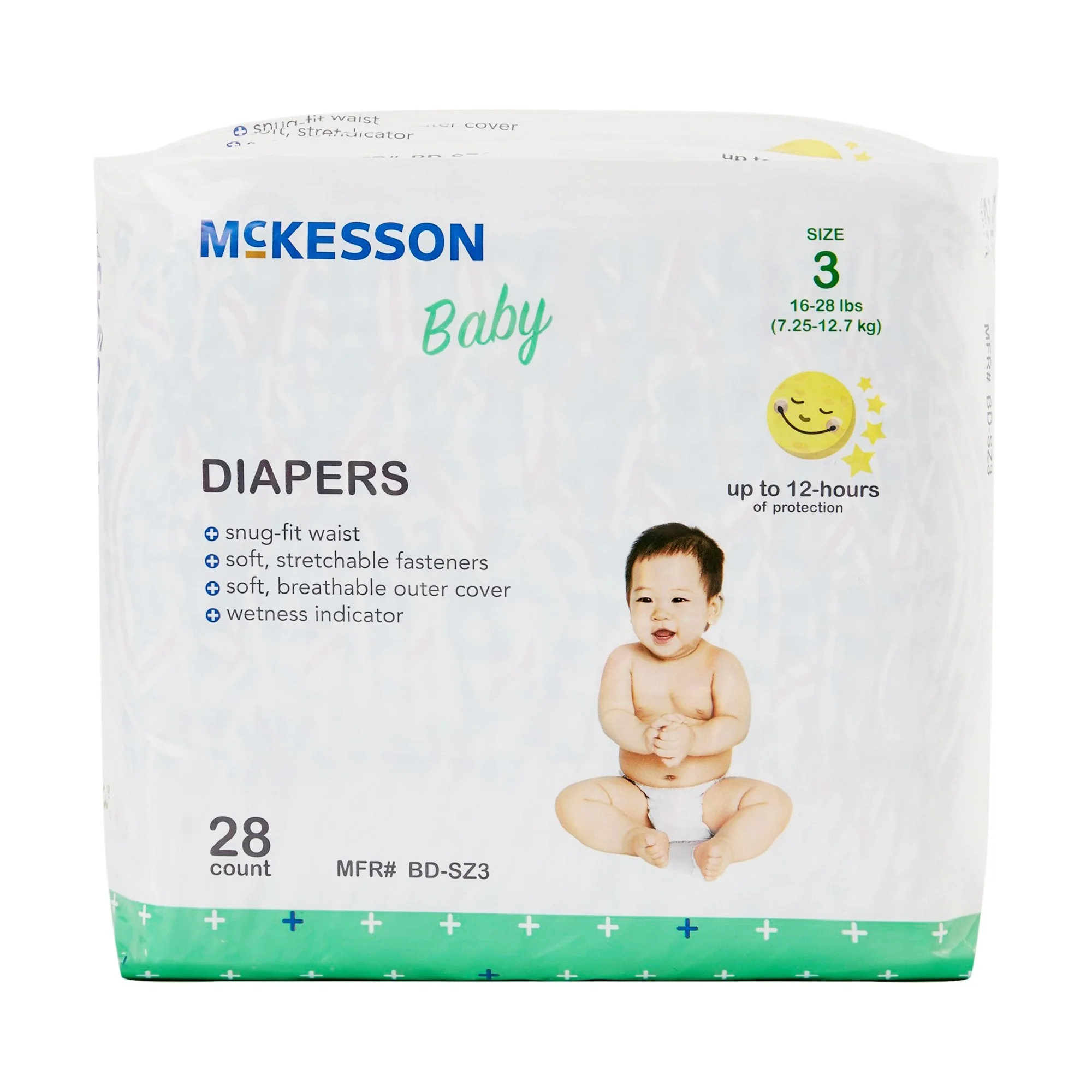 McKesson Brand McKesson Baby Diapers, Size 3 for Babies weighing 16 – 28 lbs. (4/CS) - Image 6
