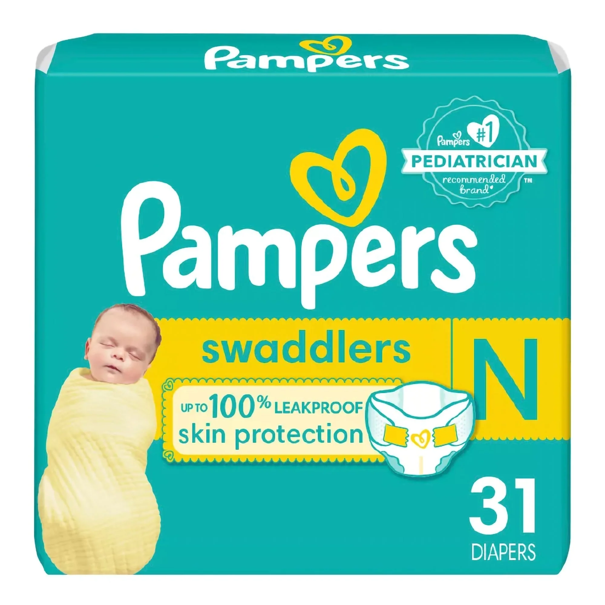 Procter & Gamble Pampers Swaddlers Baby Diapers, Size 0 (4/CS)