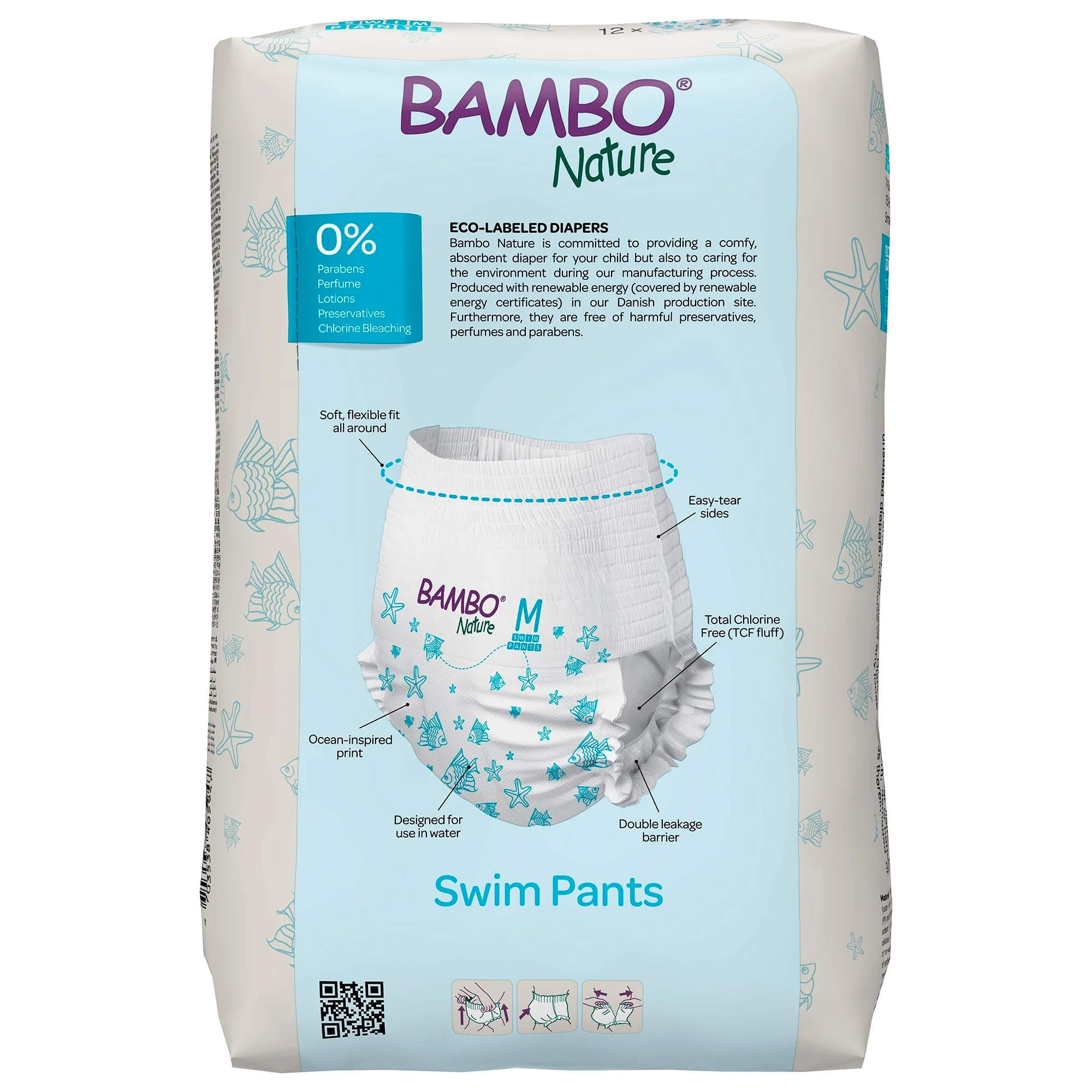Abena North America Bambo Nature Swim Pants, Medium (120/CS) - Image 4