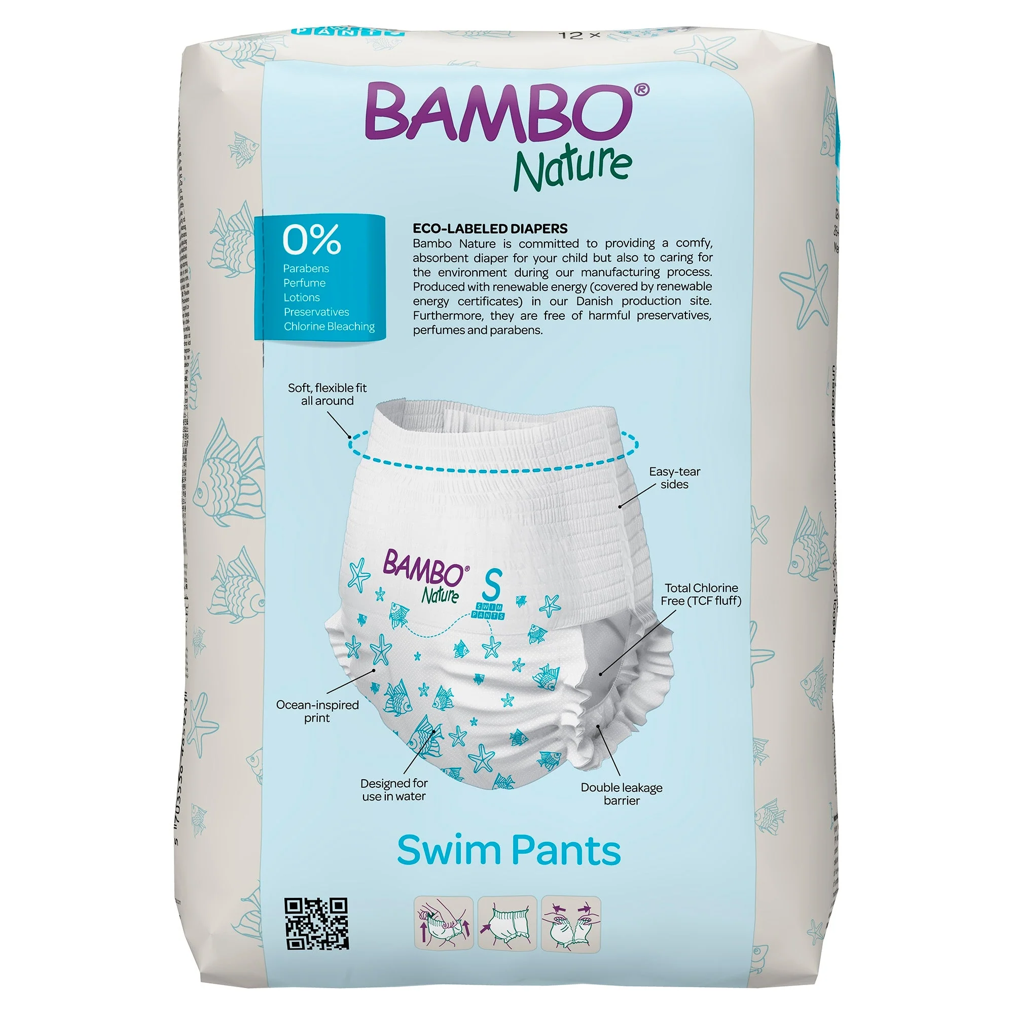 Abena North America Bambo Nature Swim Pants, Small, for Babies weighing 15 to 26 lbs. (120/CS) - Image 4