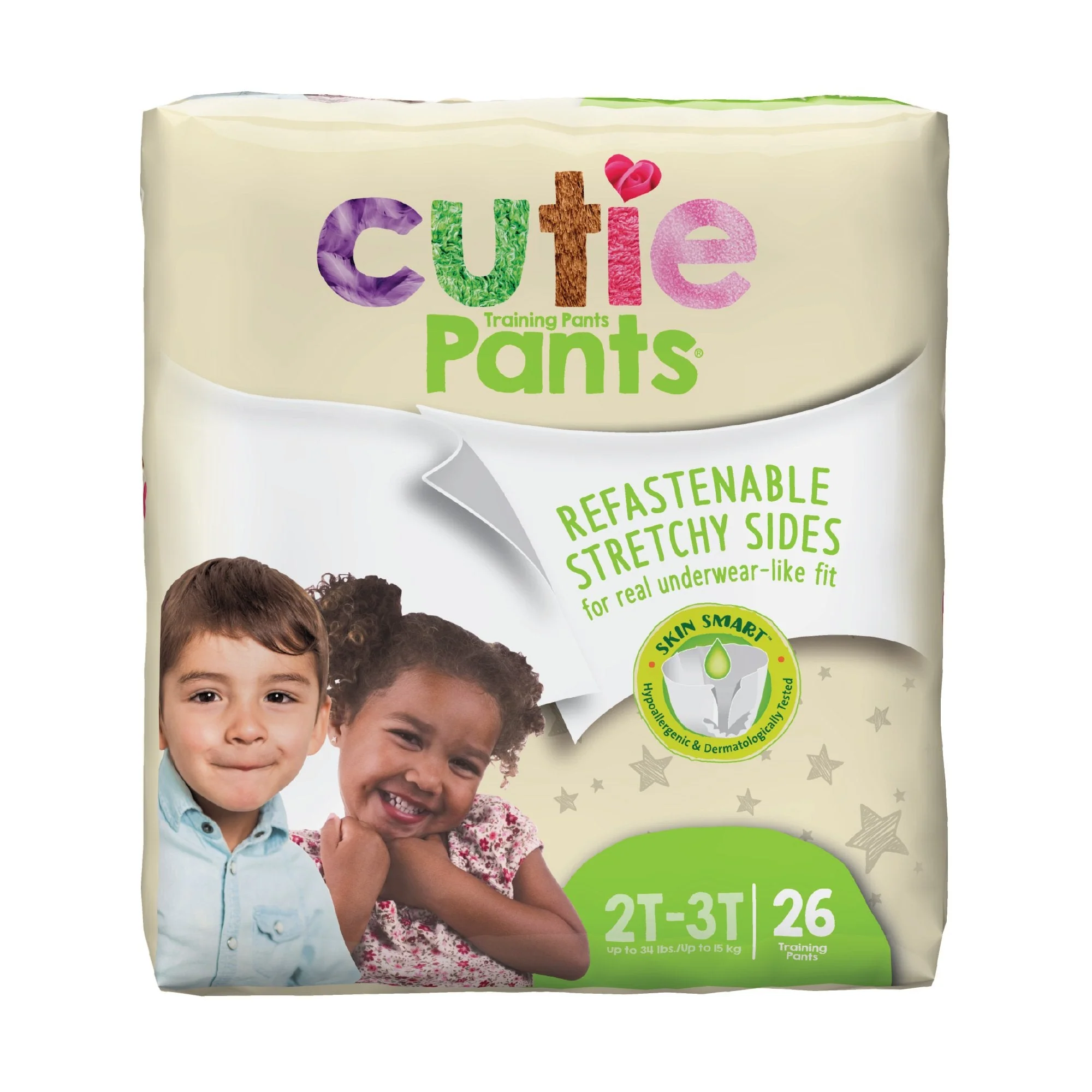 First Quality Products LLC Cutie Pants, Unisex Toddler, Disposable (104/CS)