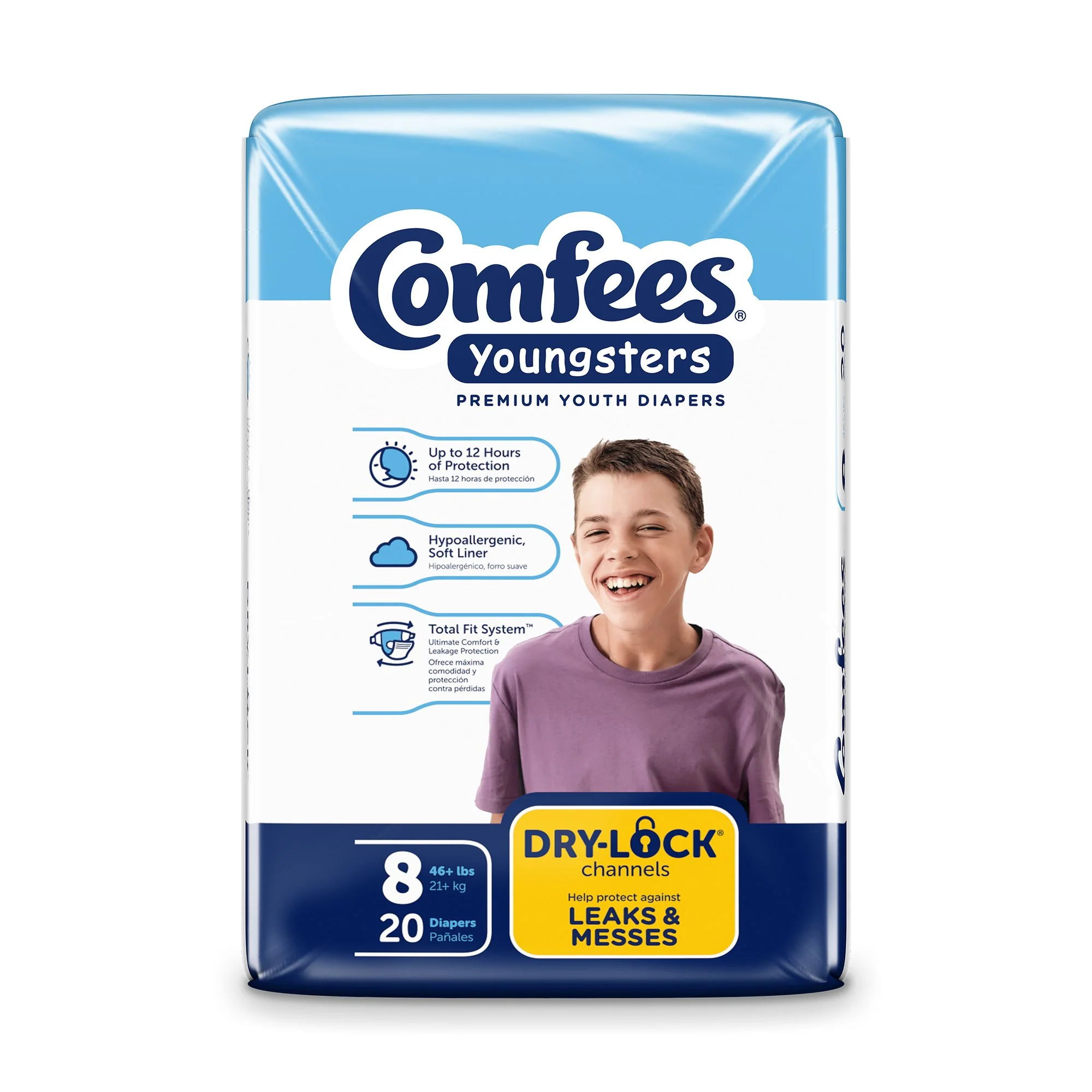 Attends Healthcare Products Comfees Youngsters Premium Youth Diapers, Size 8 (80/CS) - Image 2