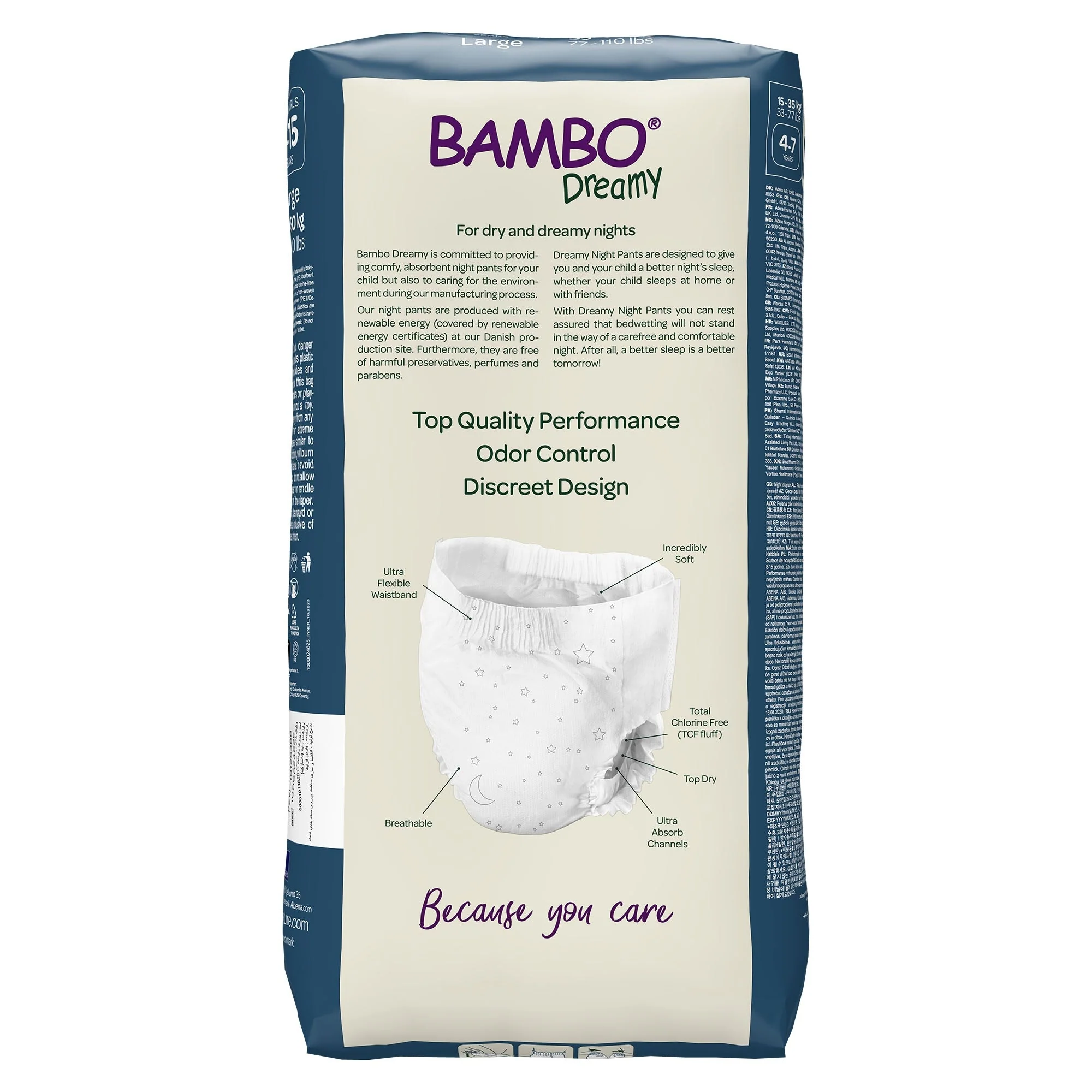 Abena North America Bambo Nature Dreamy Night Pants, Large (60/CS) - Image 4
