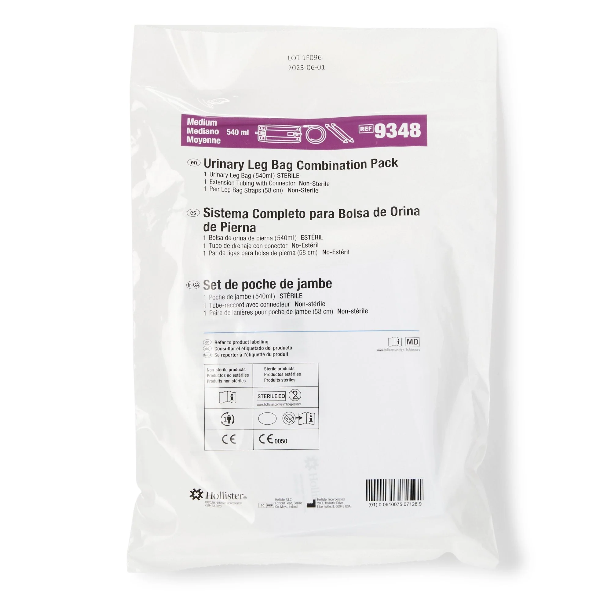 Hollister Hollister Urinary Leg Bag, 540 mL (12/BX) - Image 3