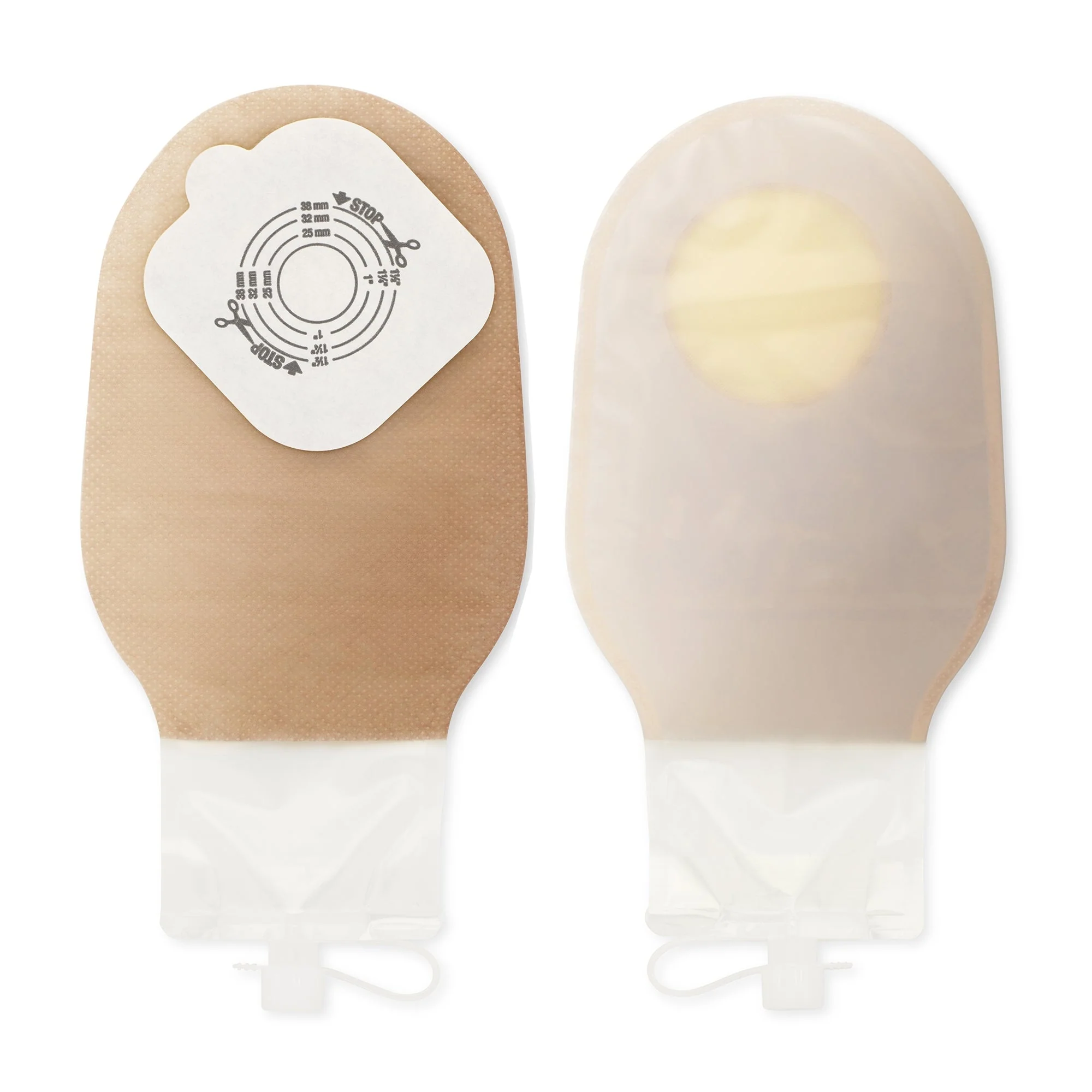 Hollister Pouchkins One-Piece Transparent Urostomy Pouch, Cut to fit up to 38 mm (10/BX)