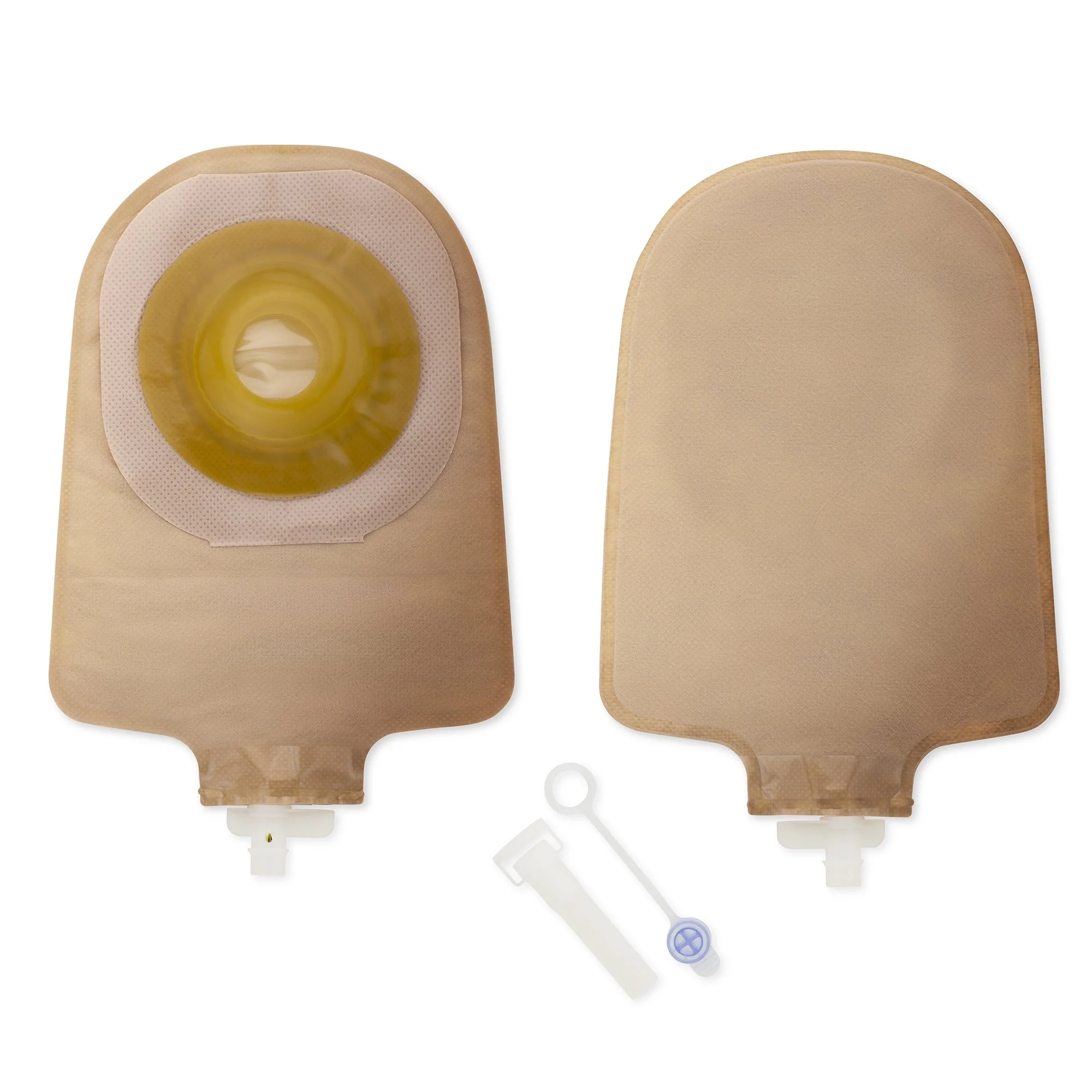 Hollister Premier One-Piece Beige Urostomy Pouch, Pre-cut to Fit 25 mm Stomas (5/BX)