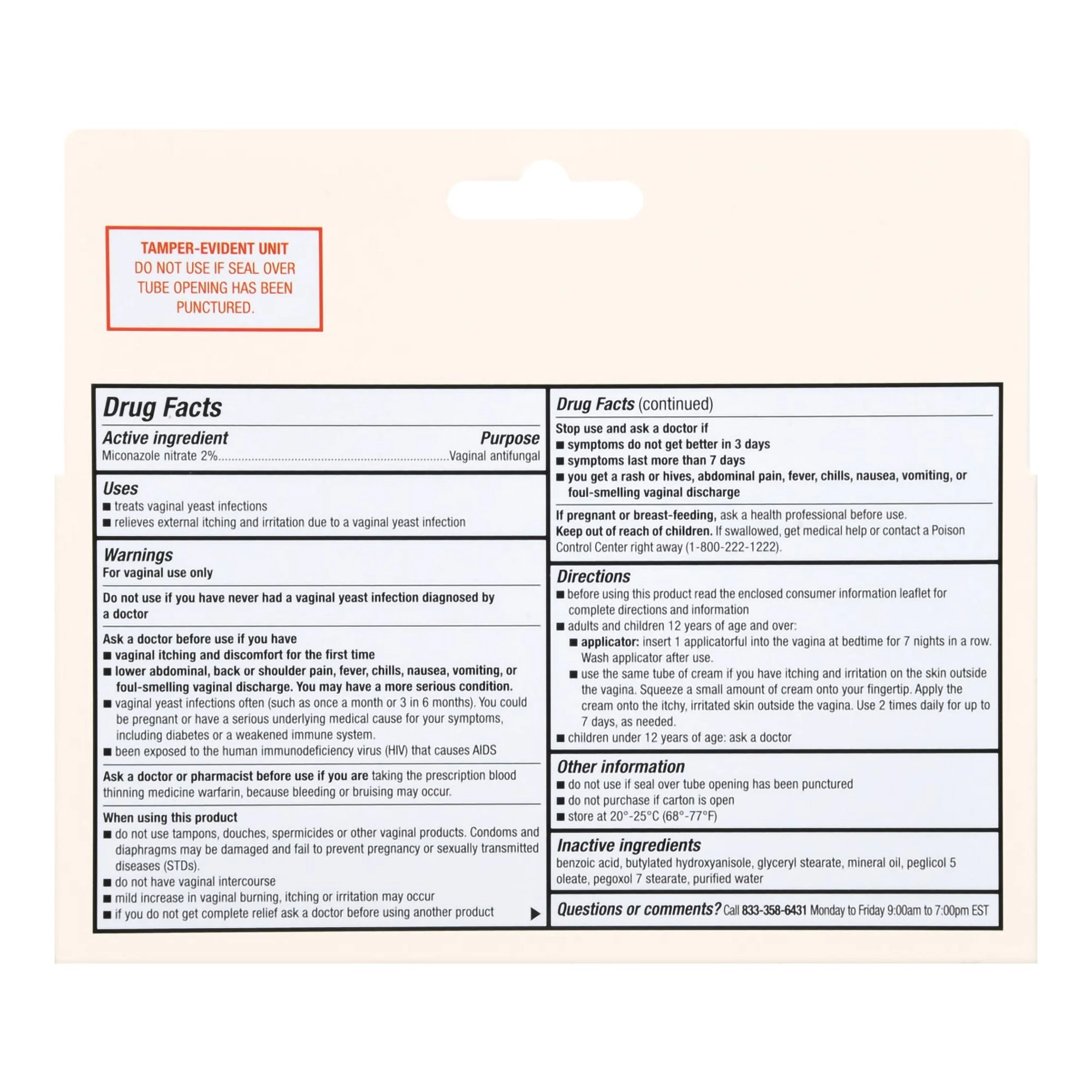 McKesson Brand Foster & Thrive 2% Miconazole Vaginal Cream with Reusable Applicator, 7 Day - Image 2