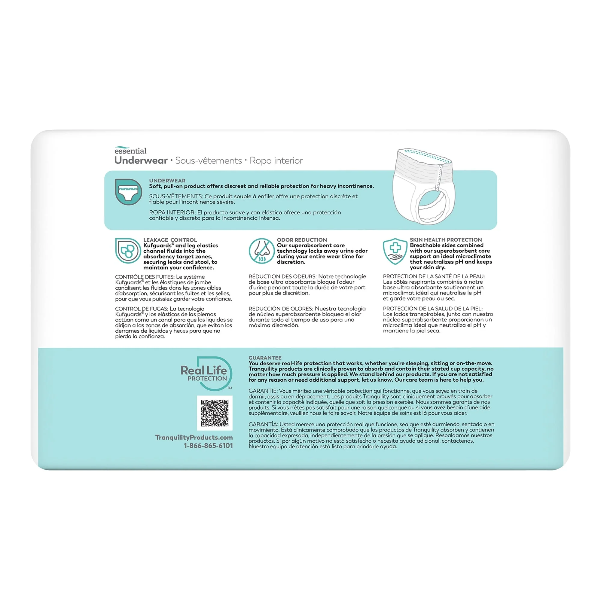 Principle Business Enterprises Select Heavy Protection Absorbent Underwear, Small (88/CS) - Image 2