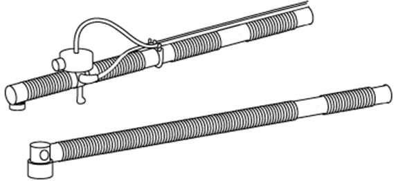 Ventilator Circuit AirLife Corrugated Tube 60 Inch Tube Single Limb Adult Without Breathing Bag Single Patient Use