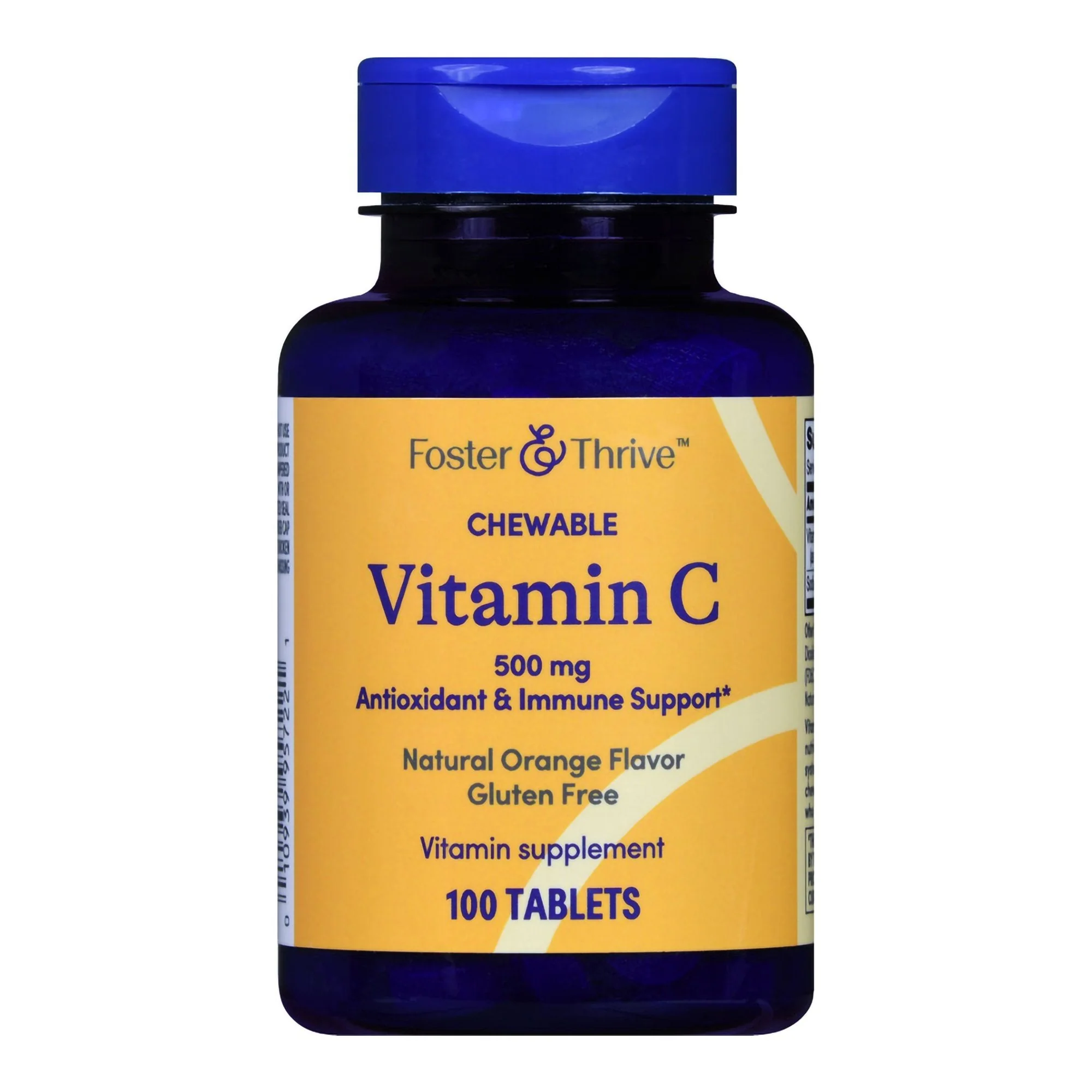 McKesson Brand Foster & Thrive Chewable Vitamin C 500 mg Tablets Natural Orange