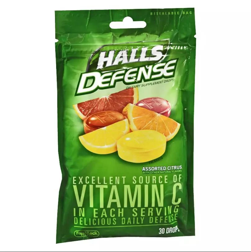 Cadbury Adams USA Halls Defense Vitamin C Supplement