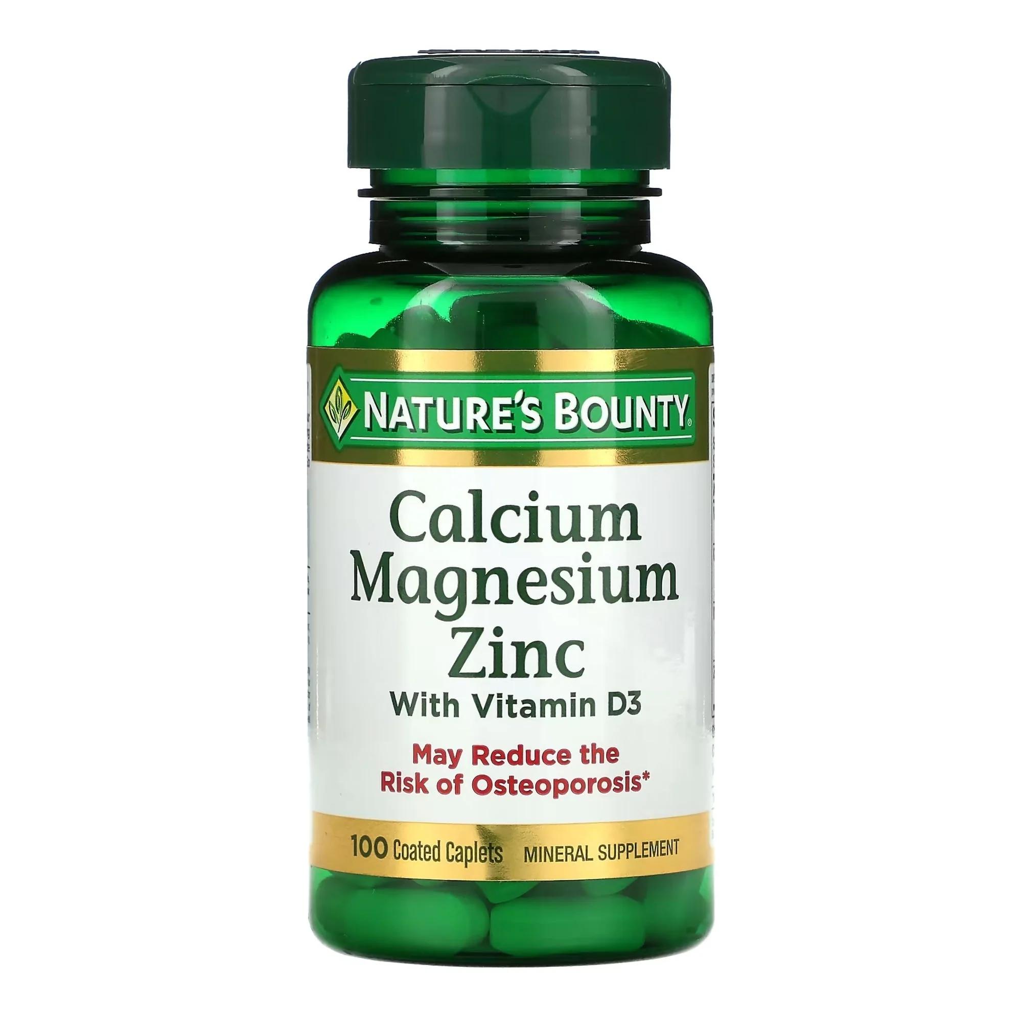 US Nutrition Nature's Bounty Calcium Magnesium Zinc Coated Caplets