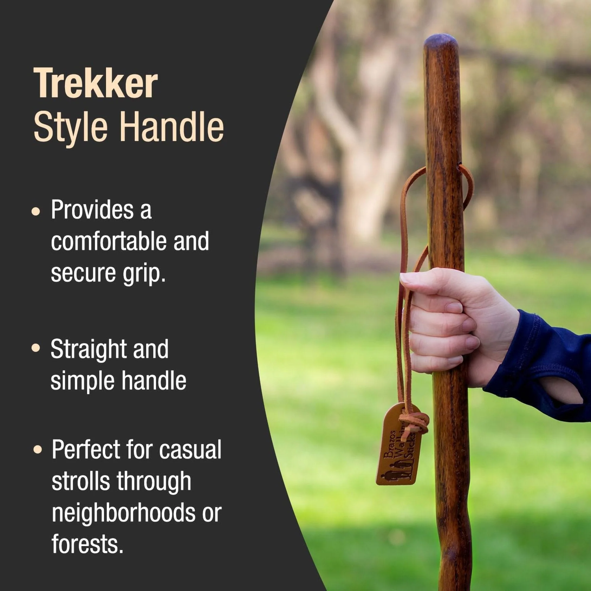 Mabis Healthcare Brazos Twisted Pine Handcrafted Walking Stick, 55-Inch - Image 5