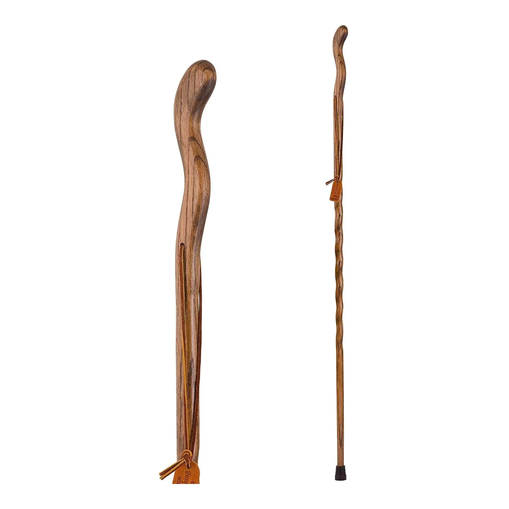 Mabis Healthcare Brazos Twisted Oak Ergonomic Fitness Handcrafted Walking Stick, 48-Inch, Brown