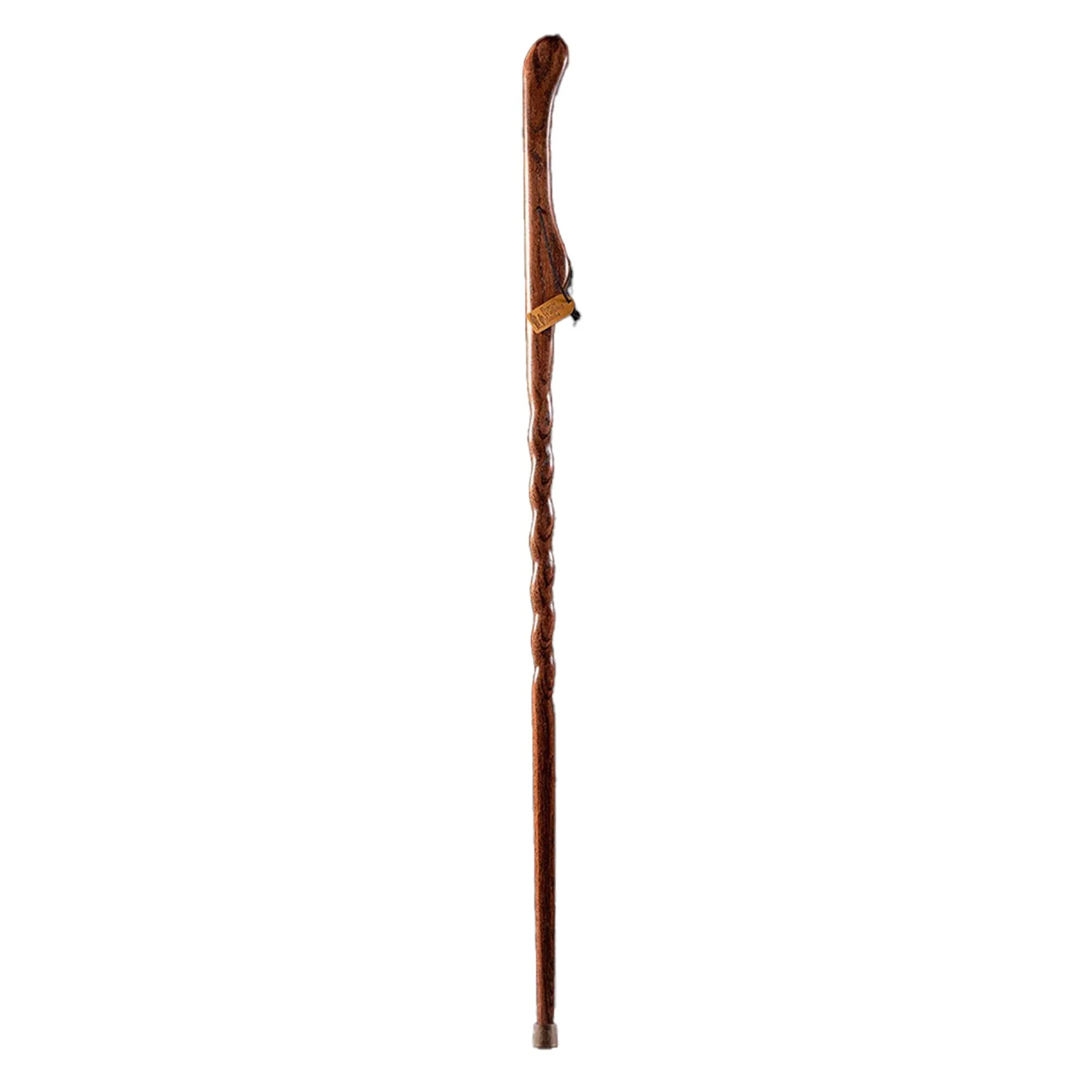 Mabis Healthcare Brazos Twisted Oak Hitchhiker Handcrafted Walking Stick, 48-Inch, Red