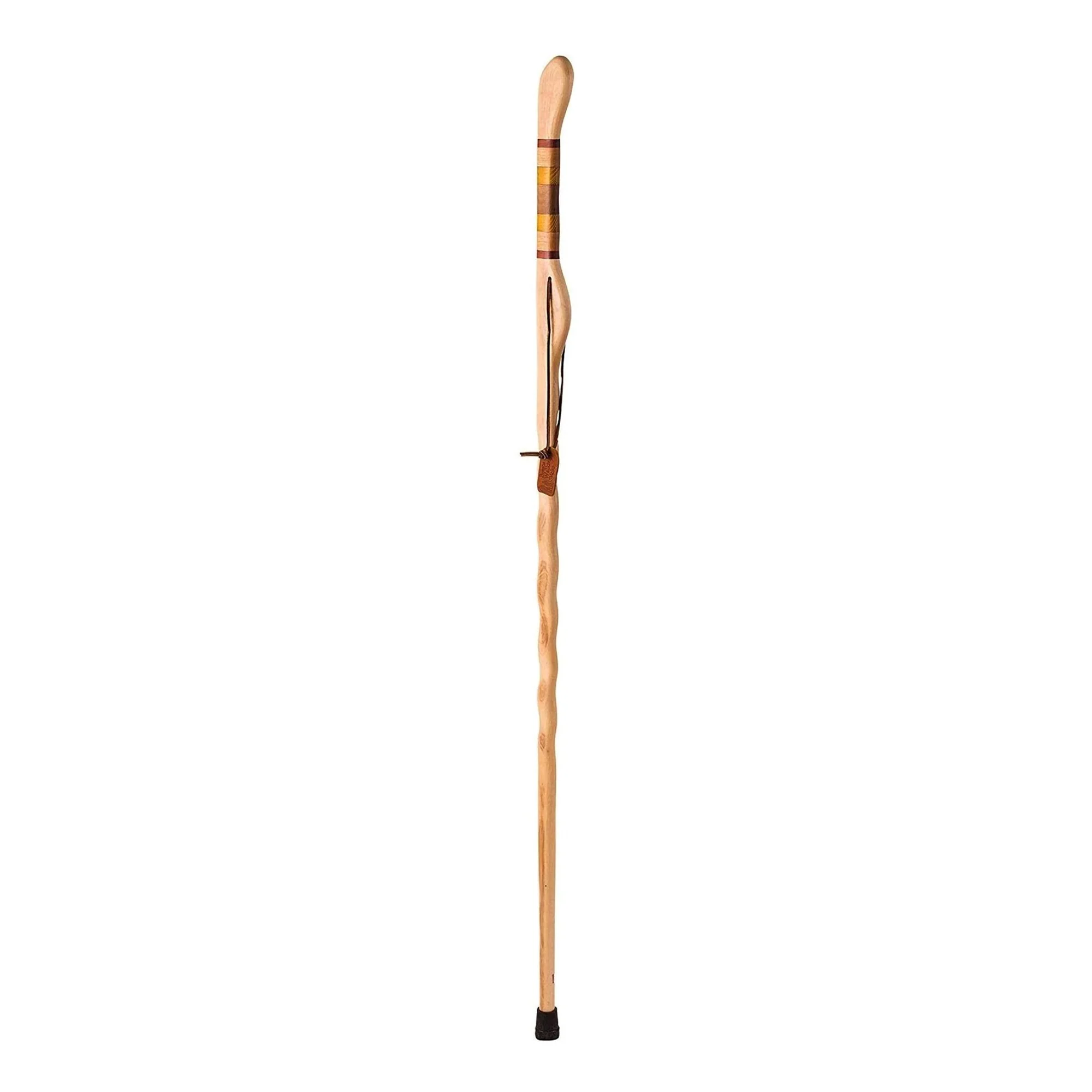 Mabis Healthcare Brazos Twisted Hickory Texas Safari Hitchhiker Handmade Walking Stick, 58-Inch - Image 2