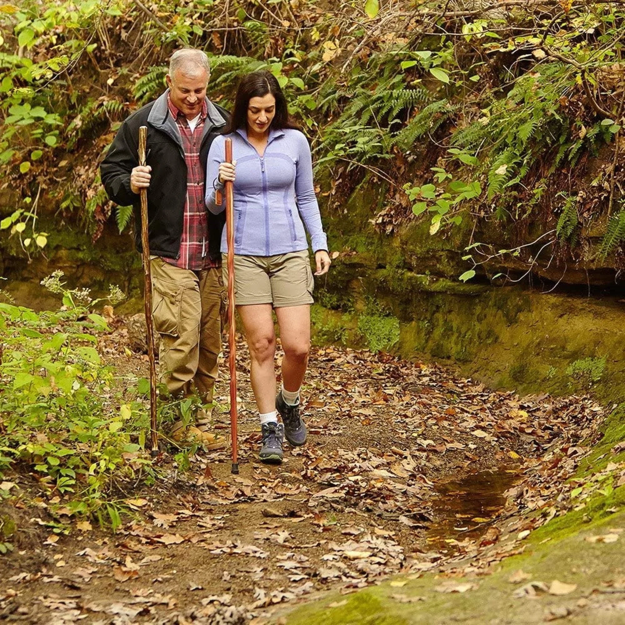 Mabis Healthcare Brazos Twisted Oak Traveler's Handcrafted Walking Stick, 55-Inch, Red - Image 4