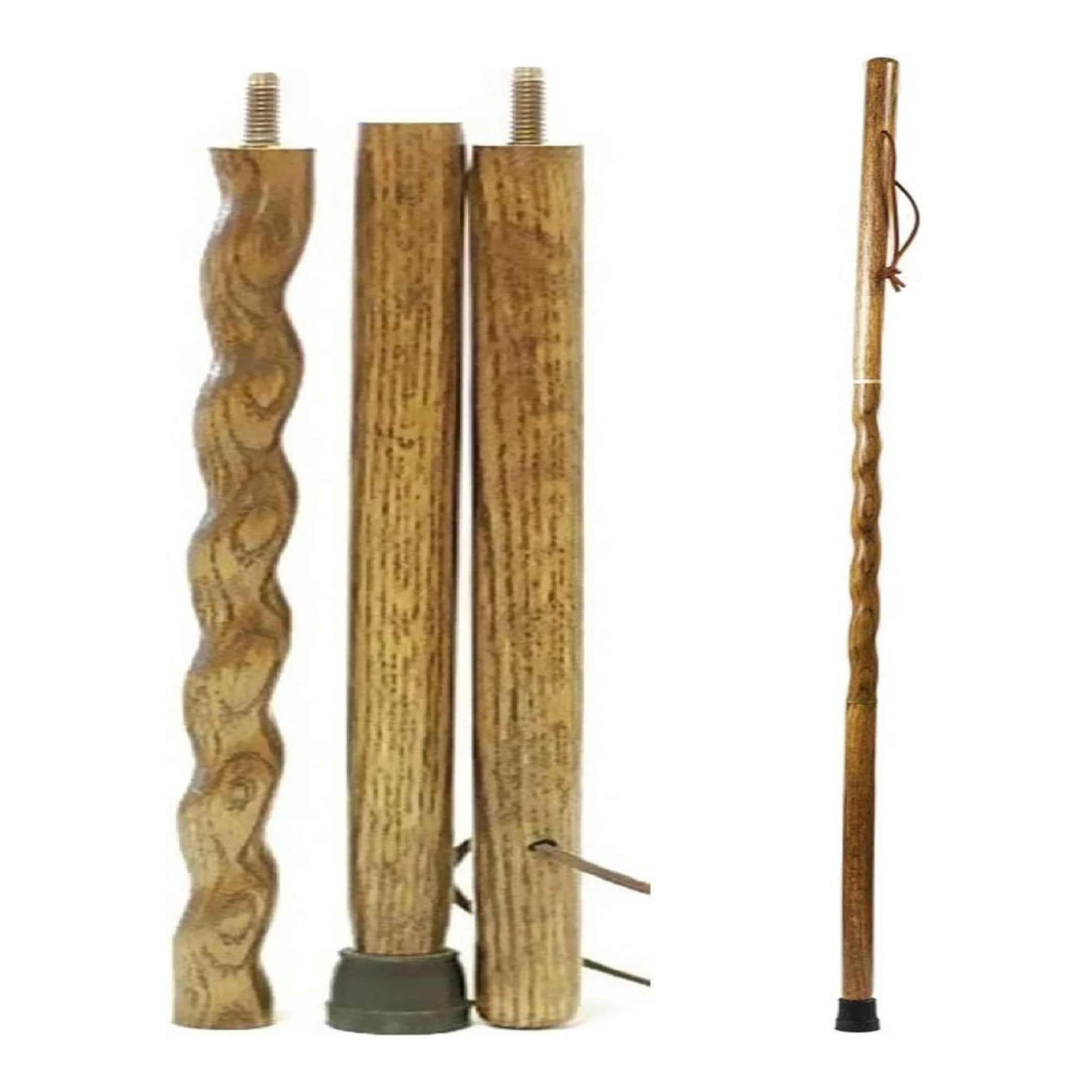 Mabis Healthcare Brazos Traveler's Oak Walking Stick, 55-Inch Height, Tan