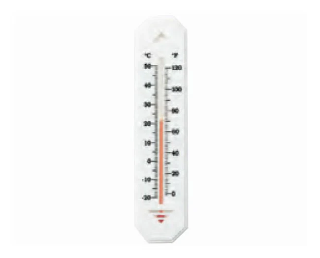 Fisher Anatomical Wall / Room Thermometer Durac Fahrenheit / Celsius 0° to 120°F (-20° to +50°C) Ambient Sensor Wall Mount Does Not Require Power