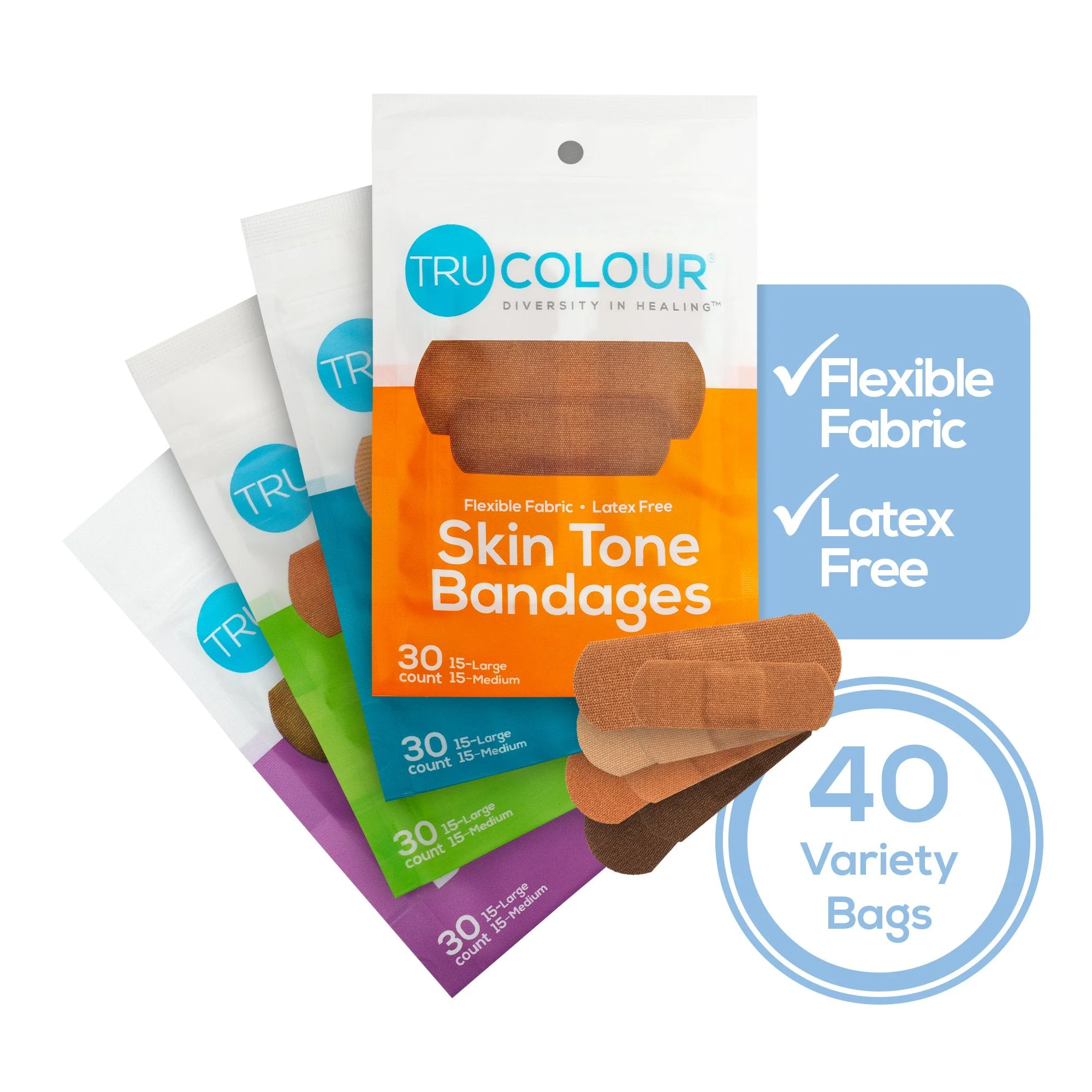 Tru-Colour Products LLC TruColour Beige / Olive / Brown / Dark Brown Adhesive Strip, 1 x 3 Inch (6000/CS) - Image 2