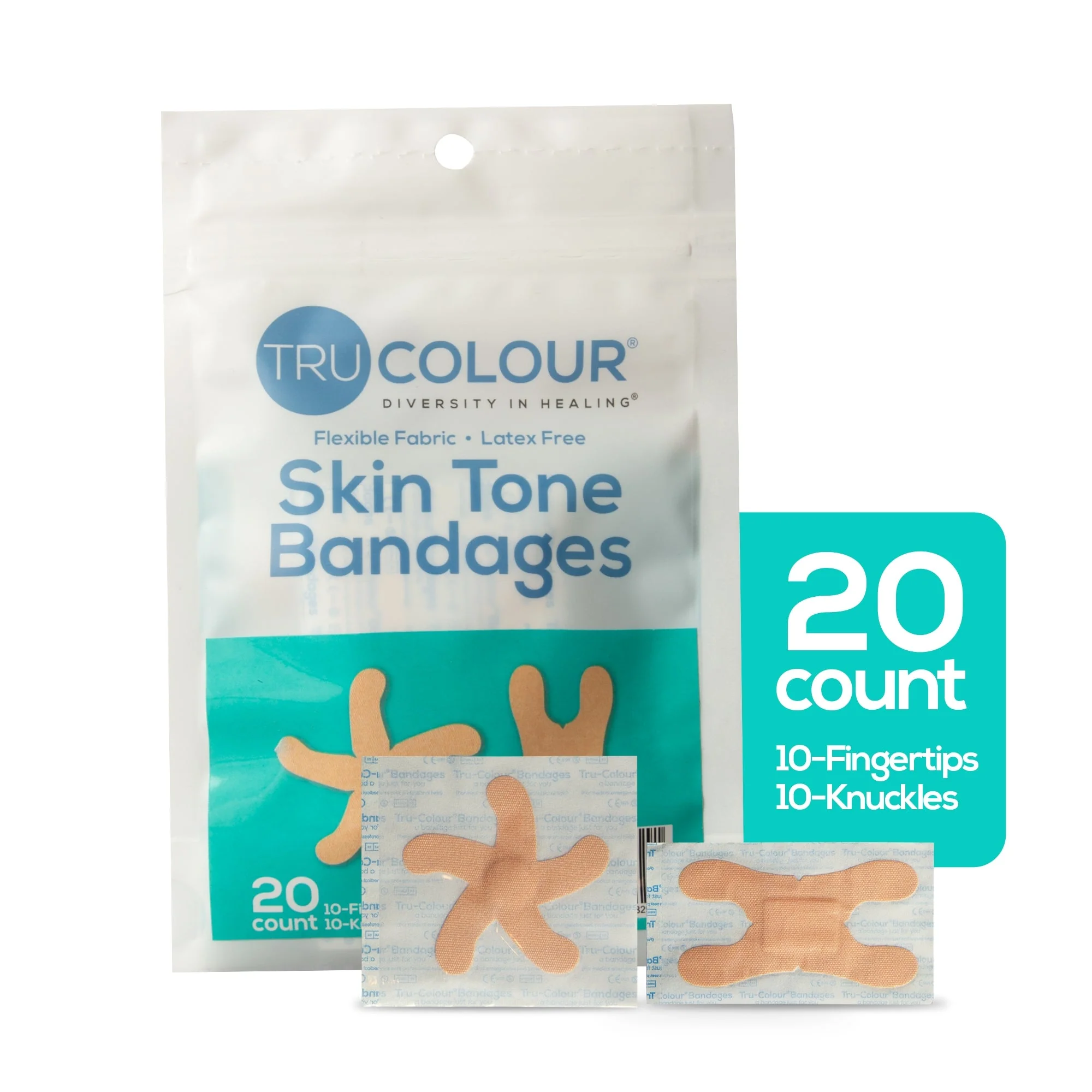 Tru-Colour Products LLC TruColour Beige Adhesive Strip, Knuckle / Fingertip (1000/CS) - Image 3