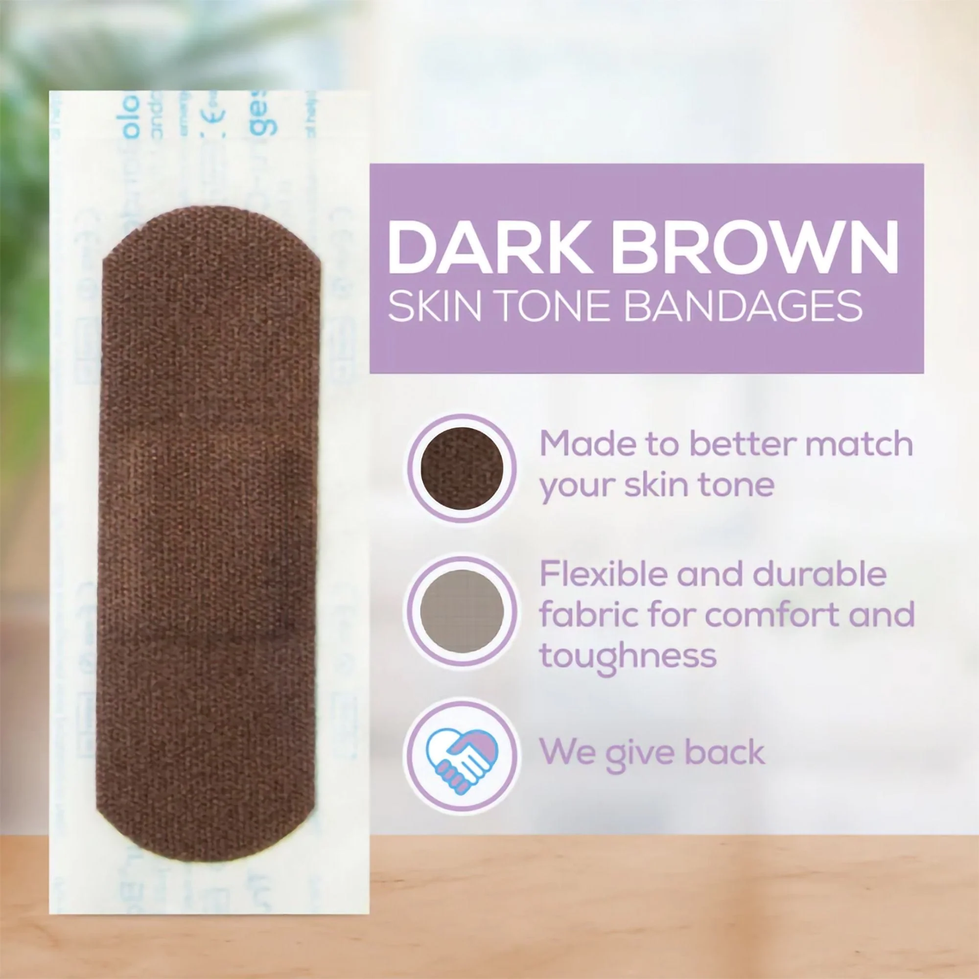 Tru-Colour Products LLC TruColour Dark Brown Adhesive Strip, 1 x 3 Inch (1500/CS) - Image 3