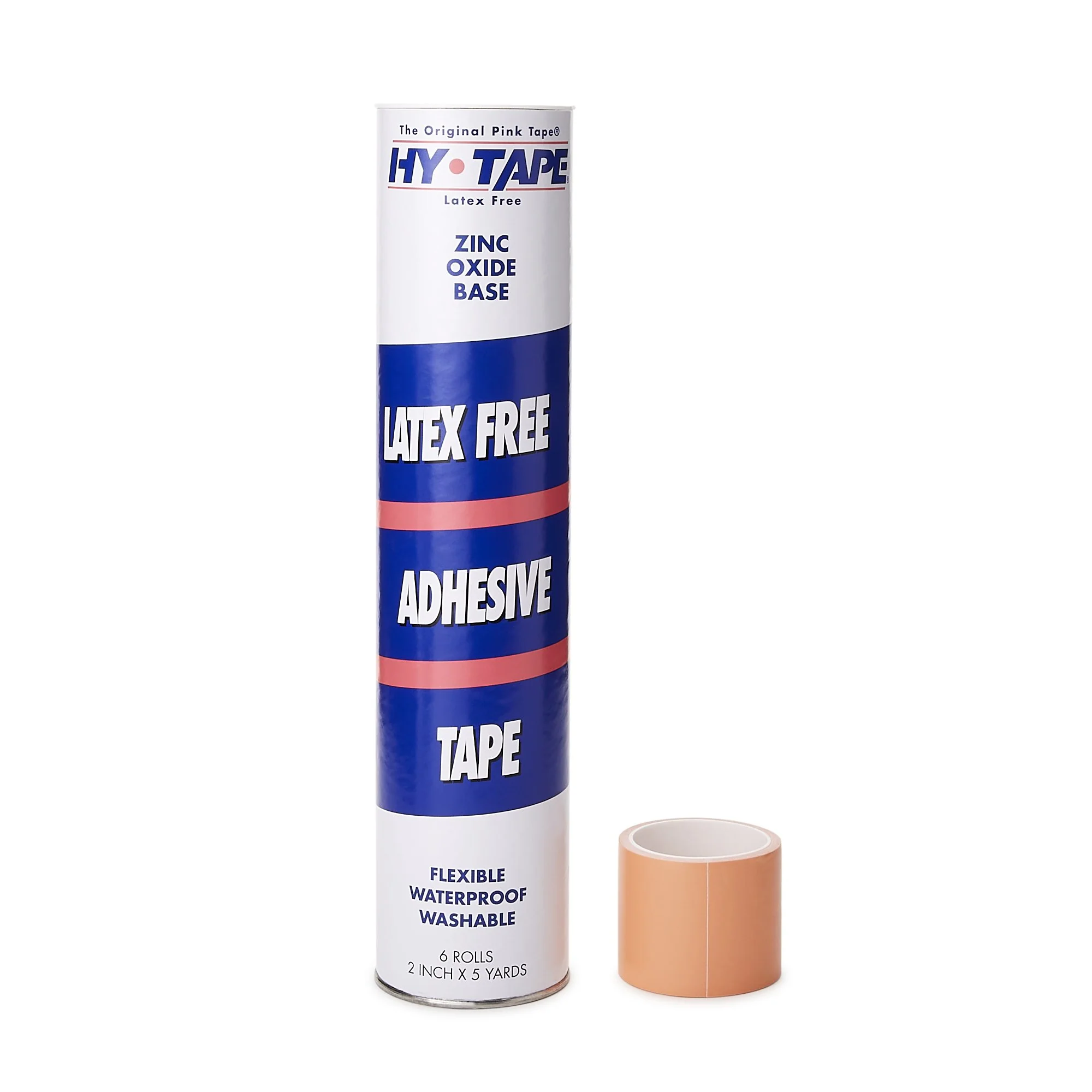 Waterproof Medical Tape Hy-Tape Pink 2 Inch X 5 Yard Zinc Oxide Adhesive Zinc Oxide NonSterile